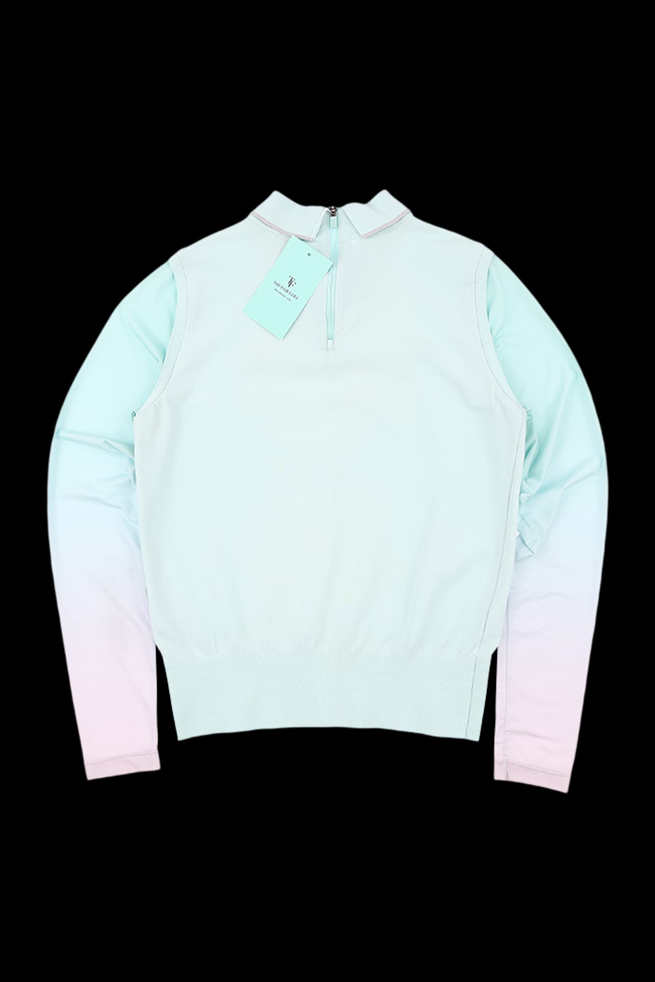 그라데이션 소매 카라티