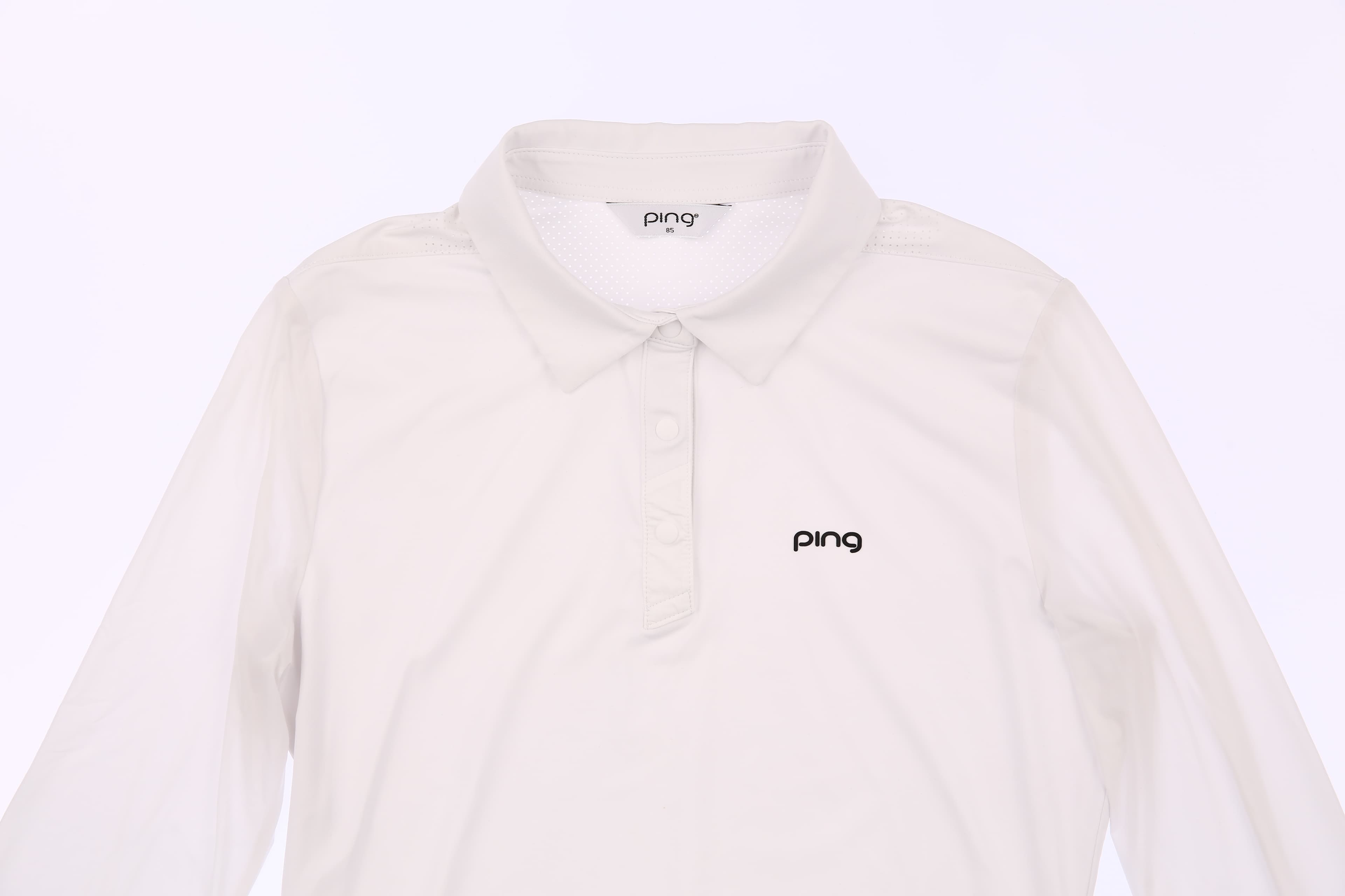 냉감 펀칭 포인트 카라 긴팔티