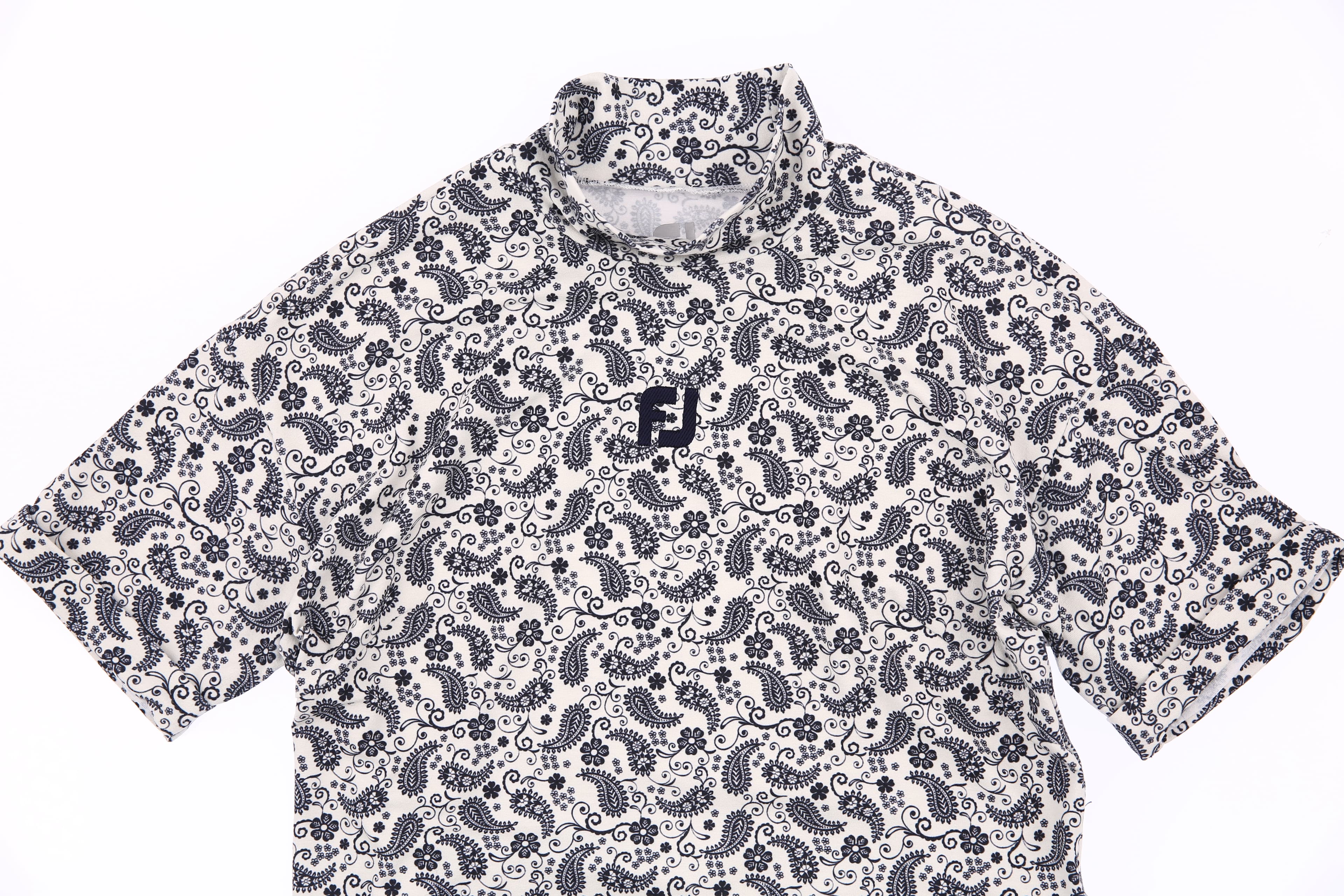 하이넥 프린트 티셔츠