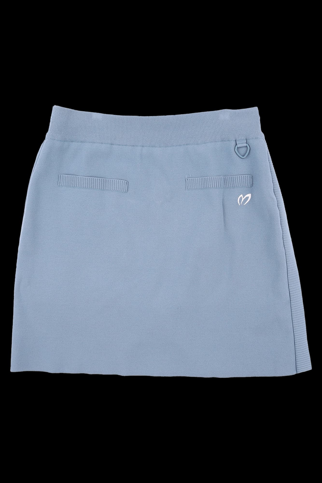 버튼 슬릿 니트 큐롯스커트