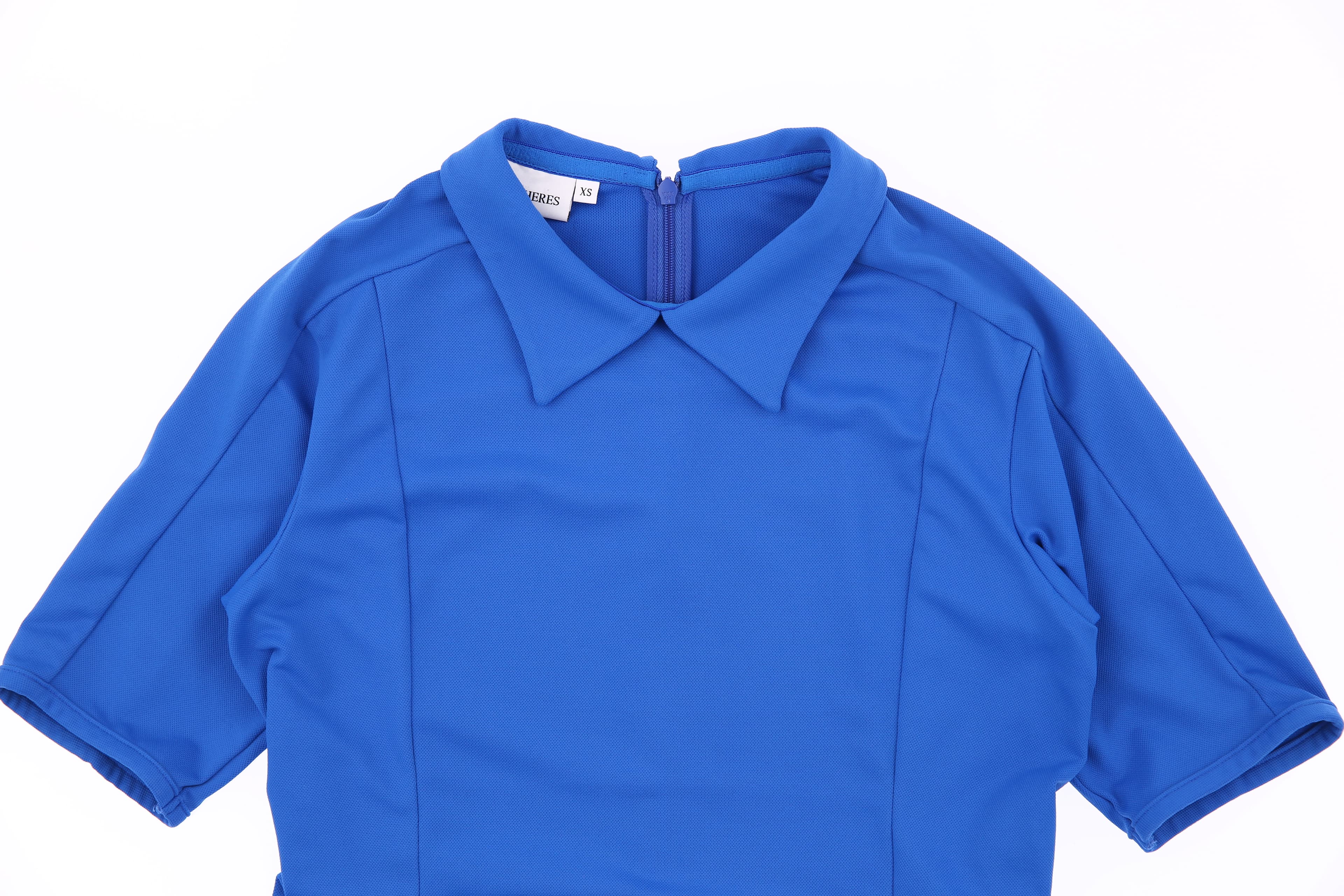 피케 플리츠 드레스