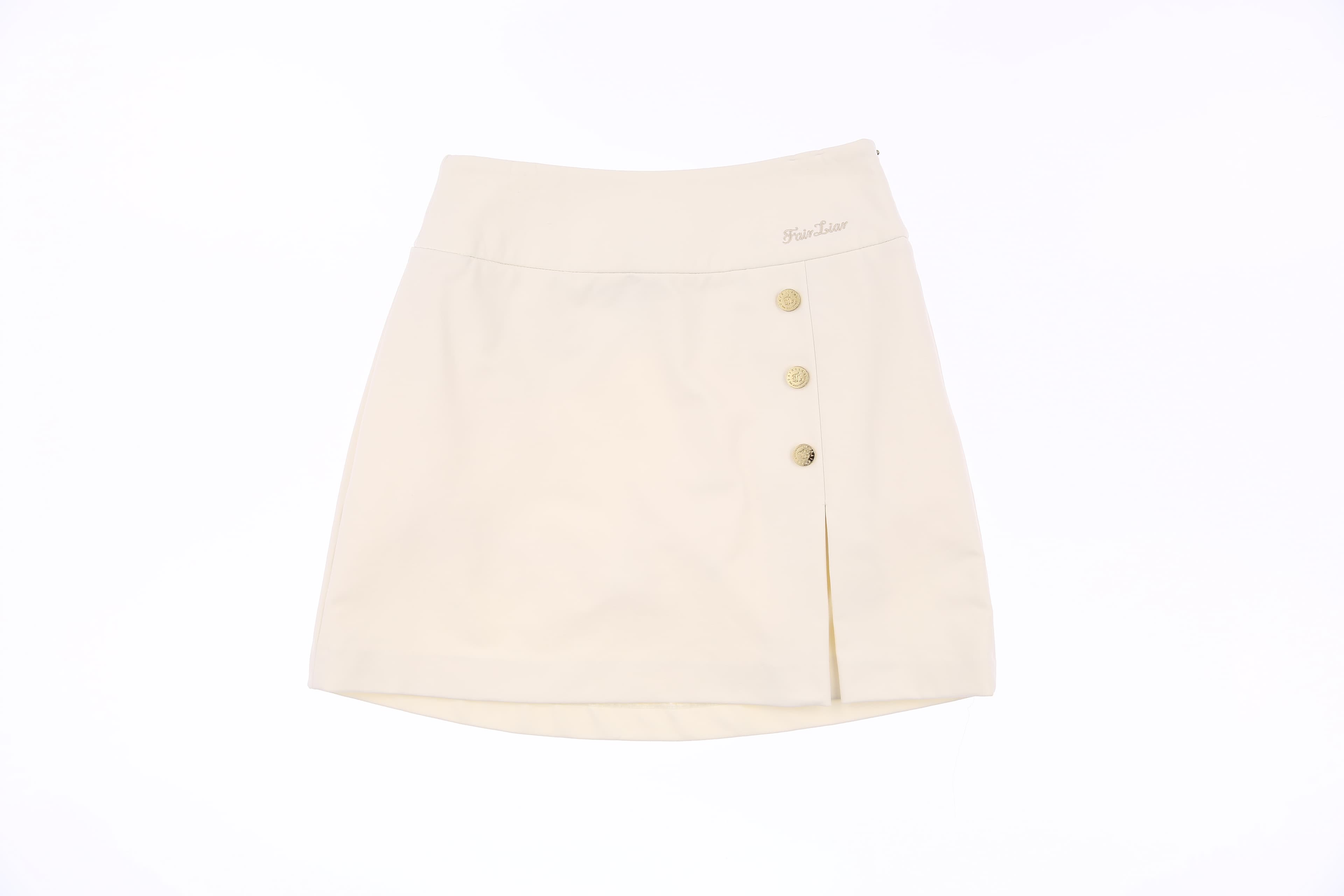 사선 버튼 스커트