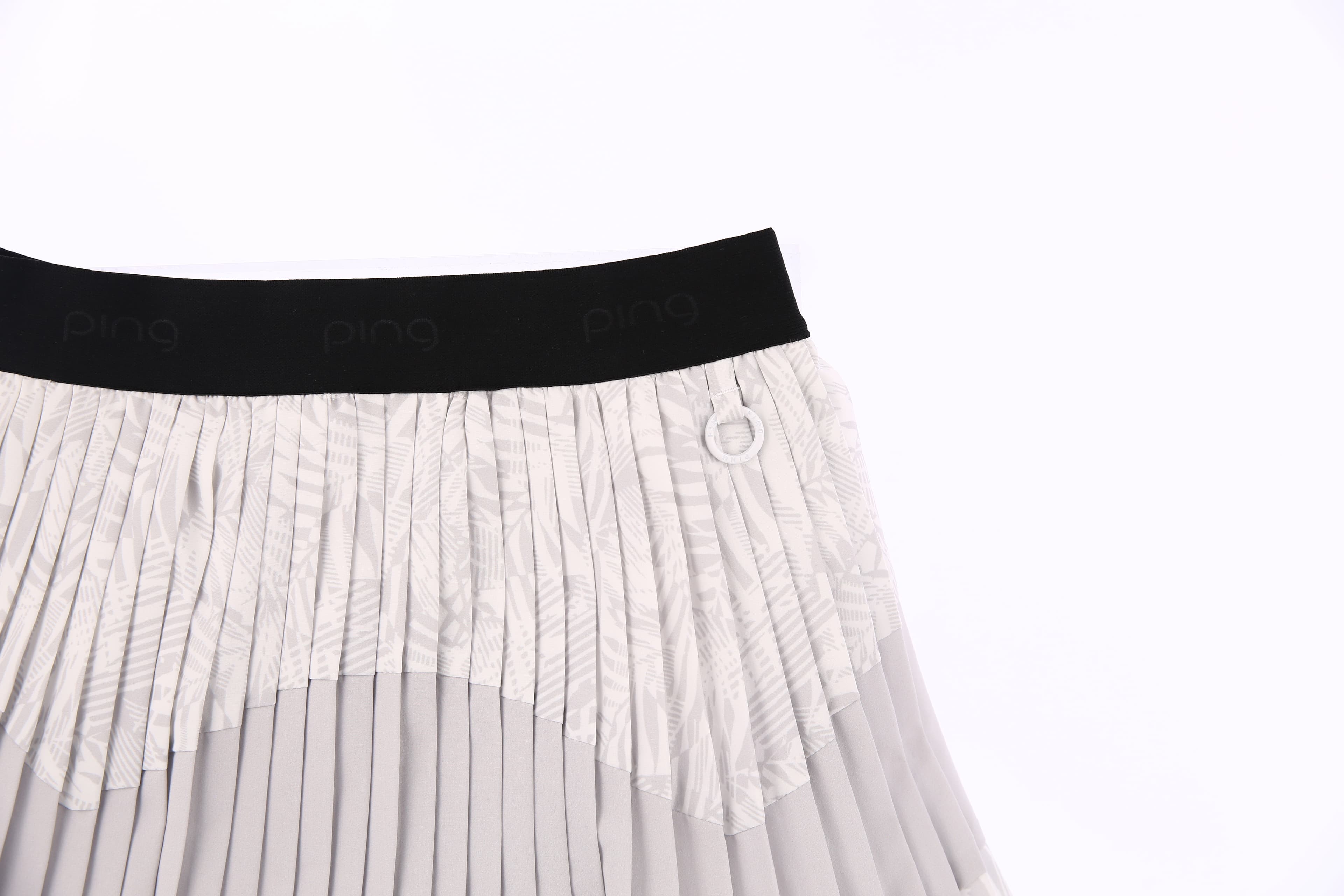 여성 밴딩 패턴 플리츠 큐롯 스커트