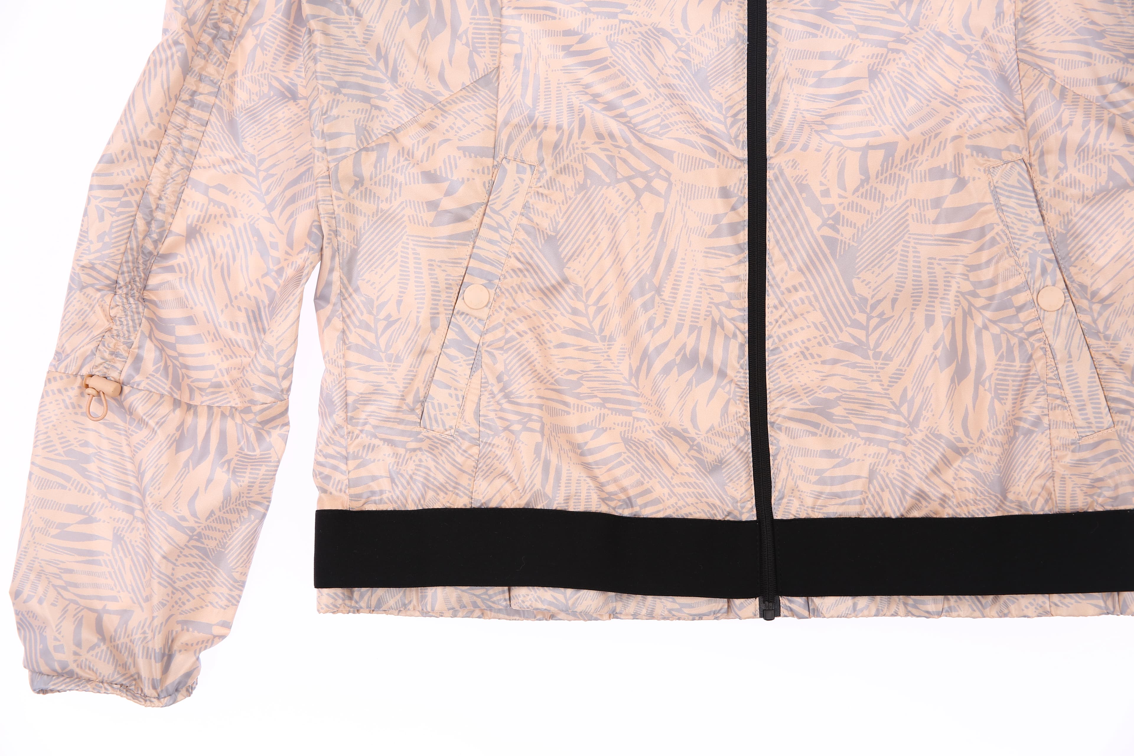 폴리 패턴 집업 점퍼