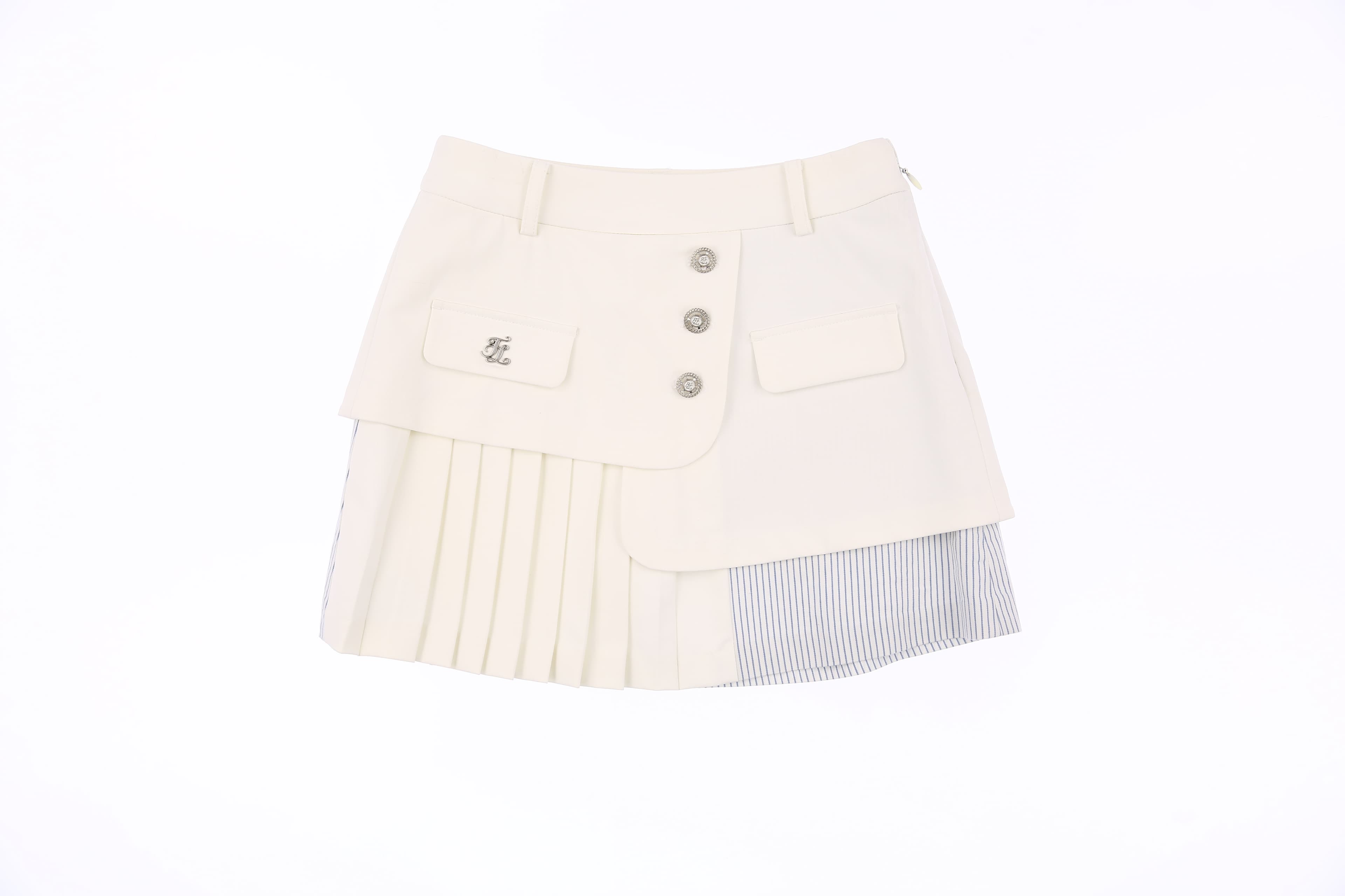 스트라이프 포켓 스커트