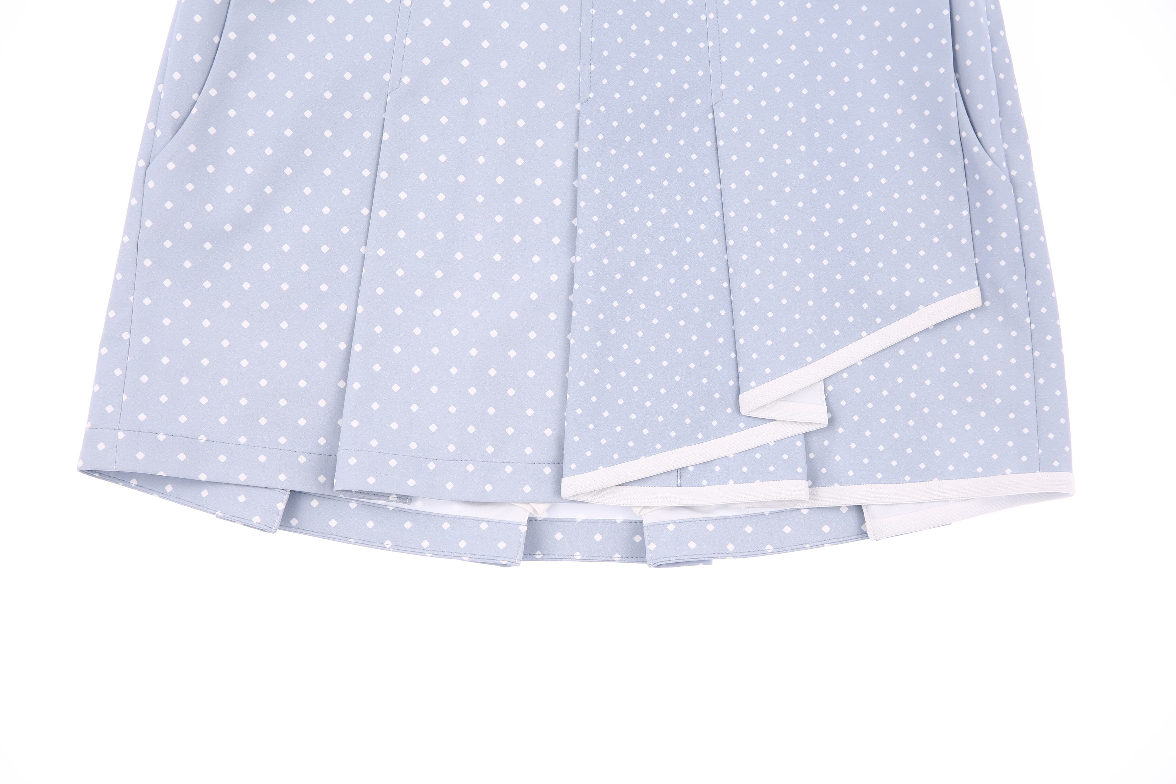 패턴 주름 큐롯 스커트