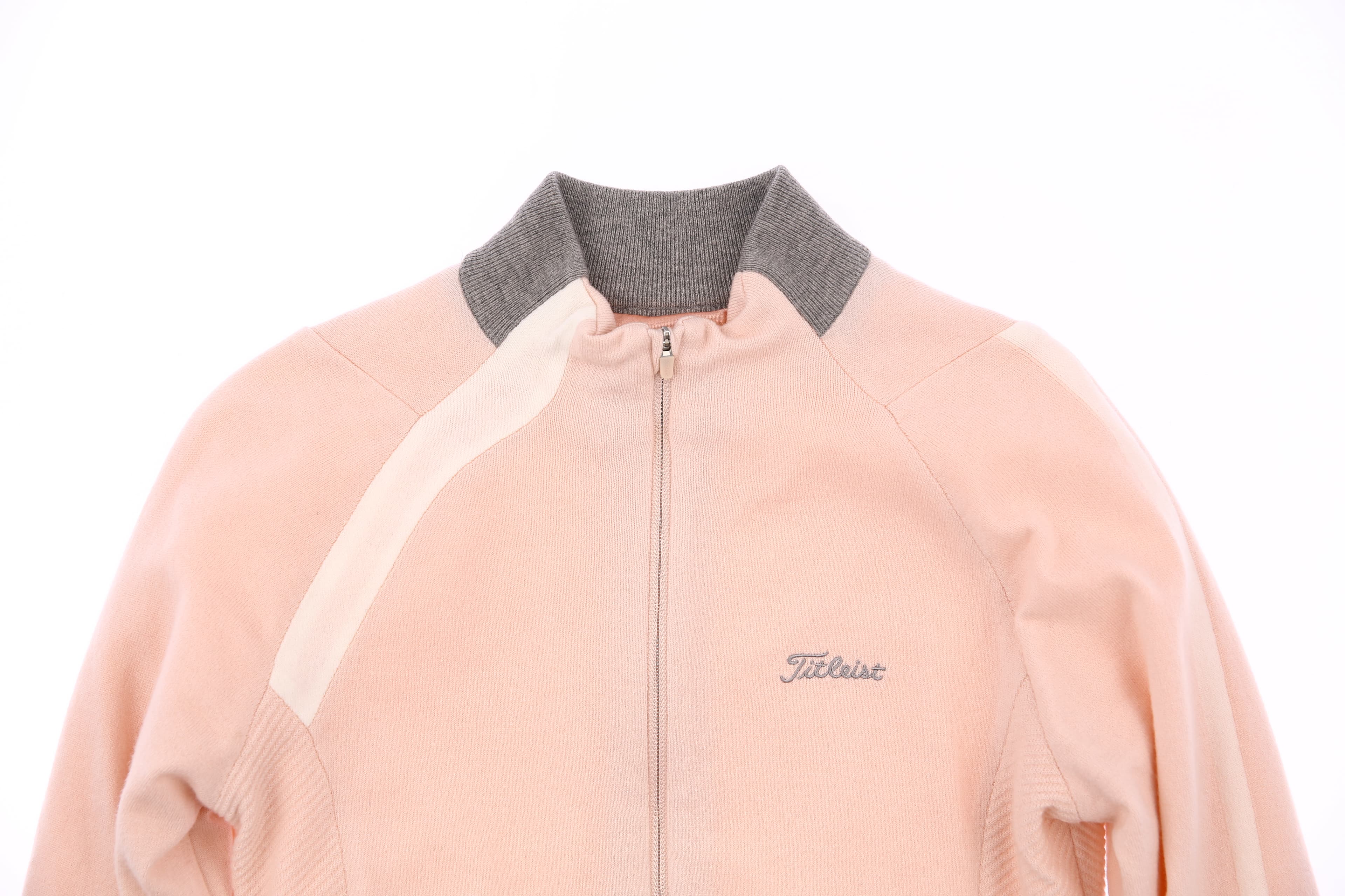 하이넥 니트 집업