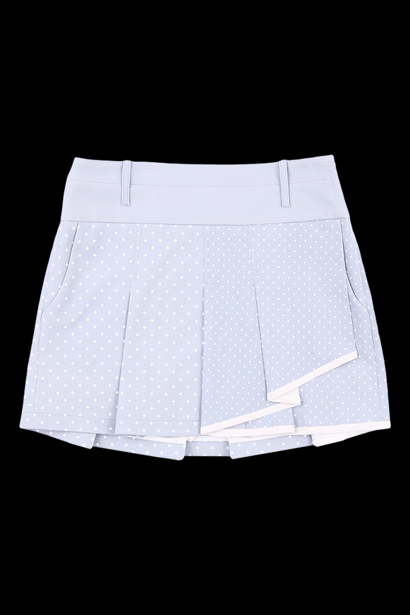 패턴 주름 큐롯 스커트