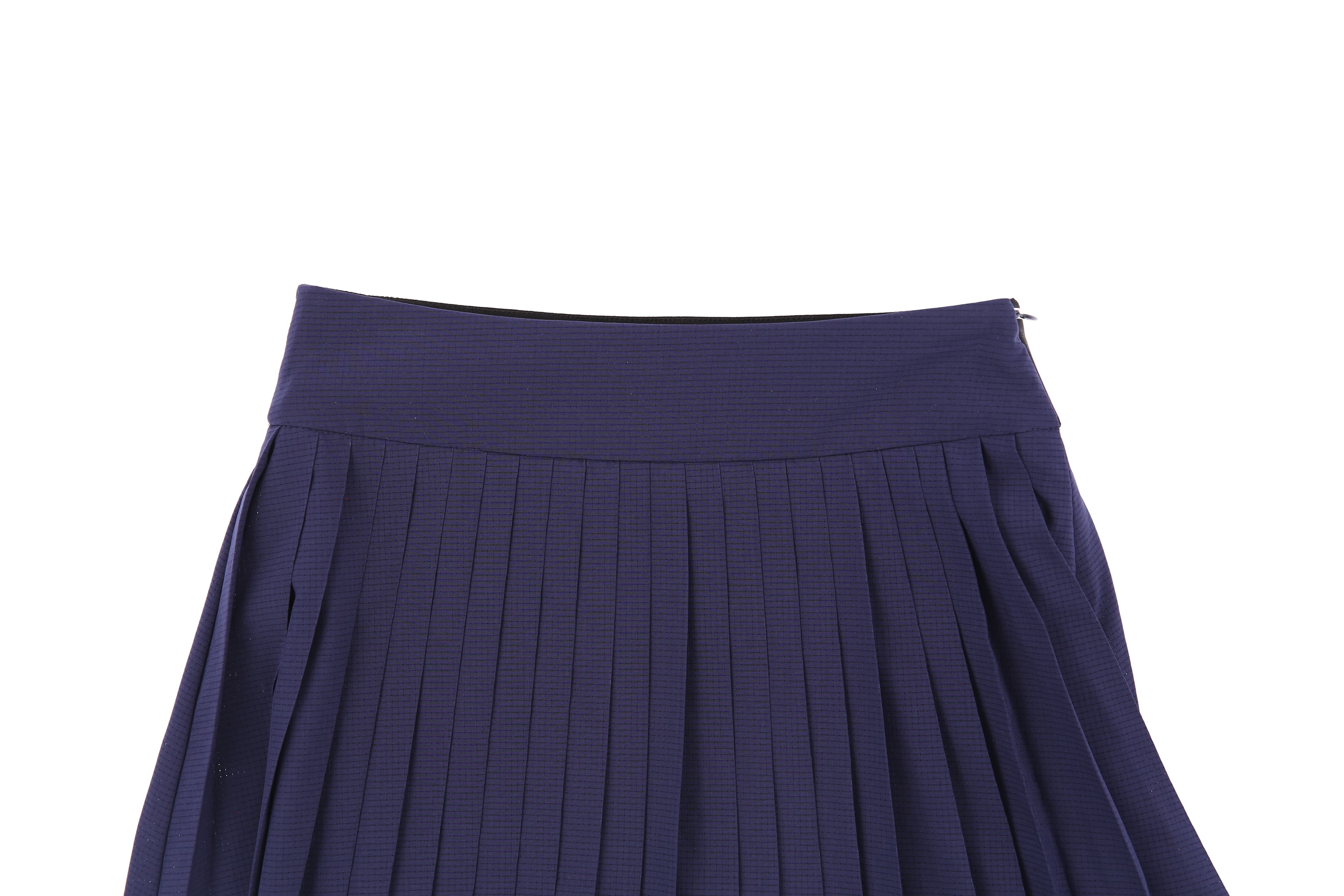 주름 플레어 레터링 스커트