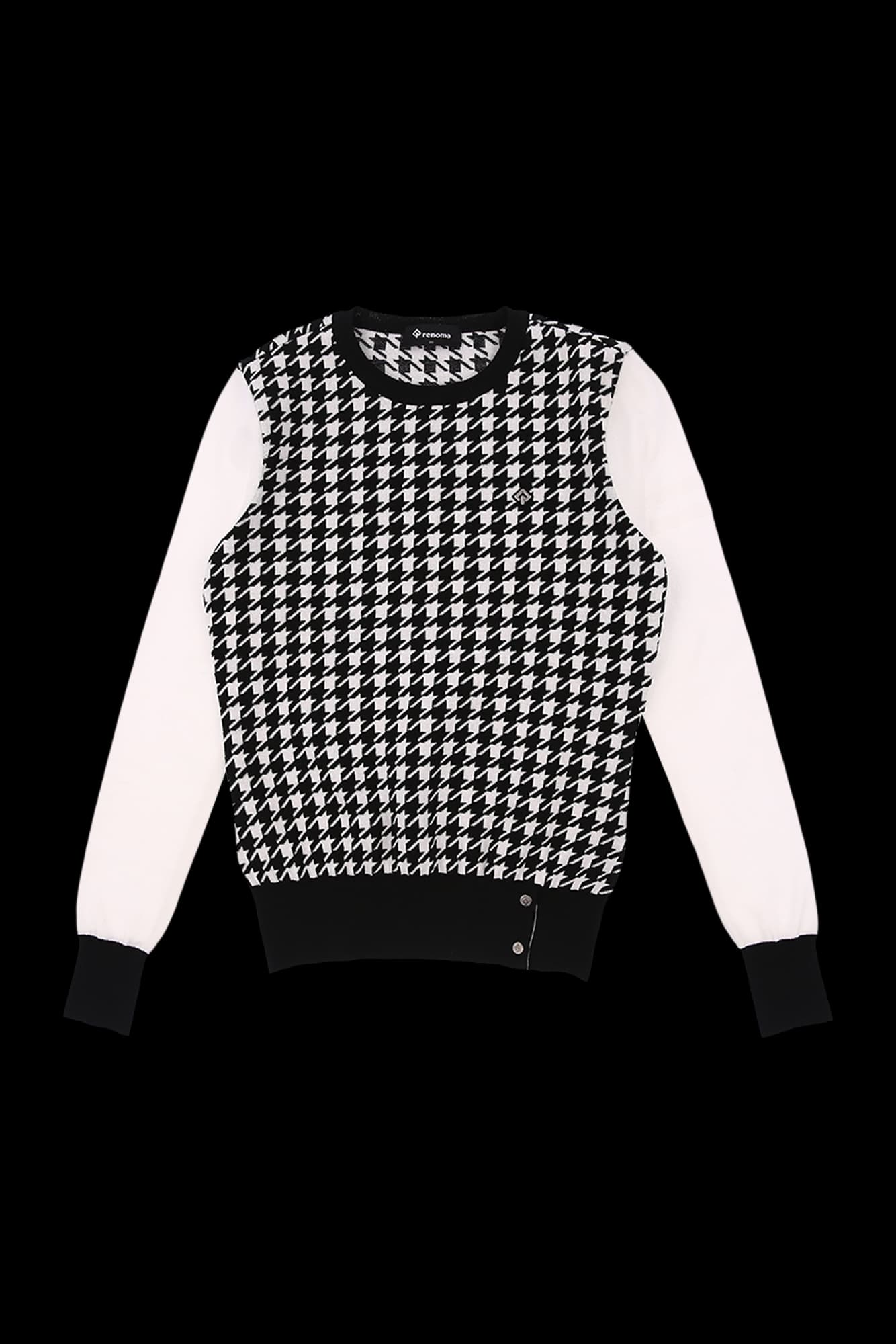 하운드투스 자가드 라운드 니트