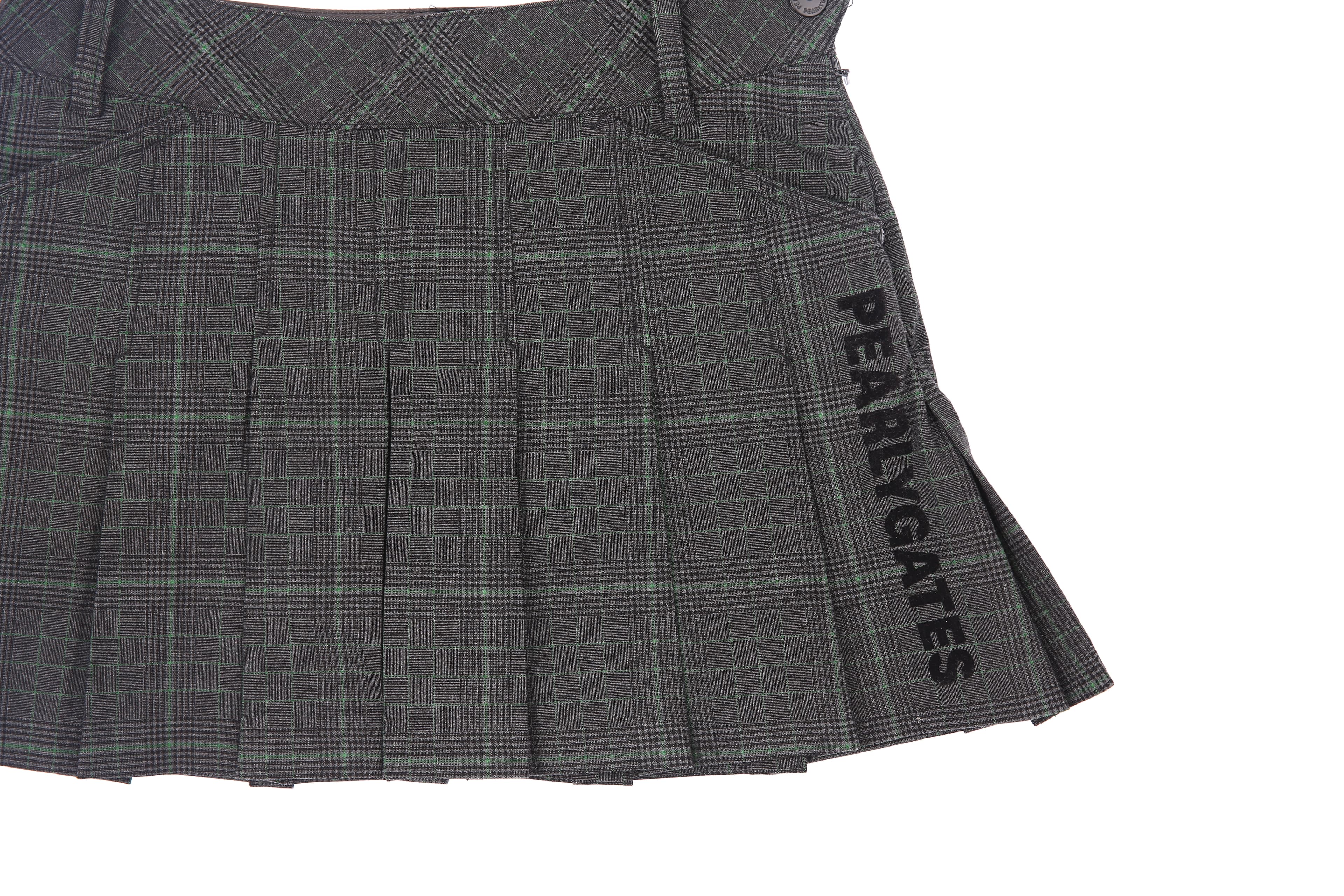 체크 큐롯 스커트