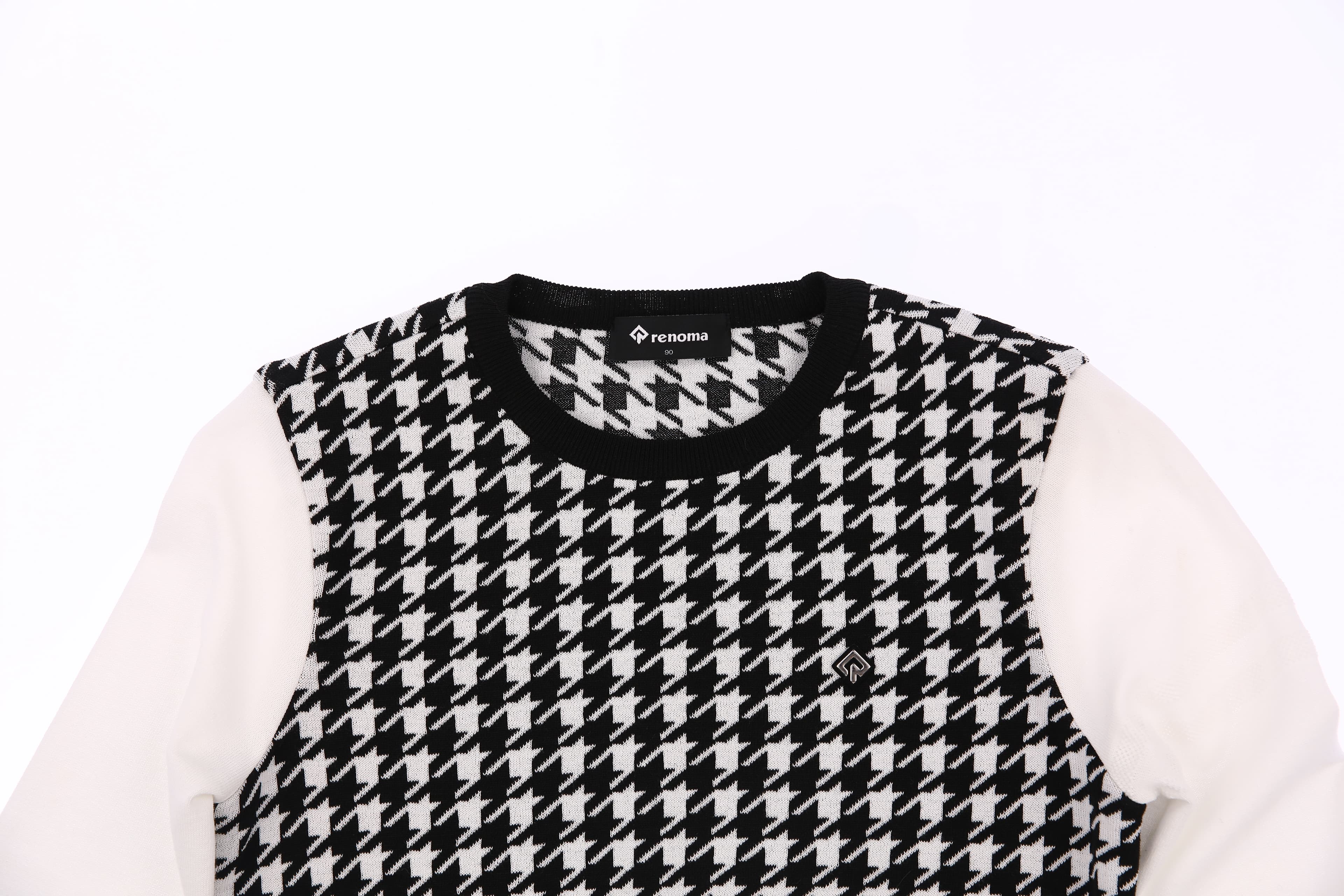 하운드투스 자가드 라운드 니트