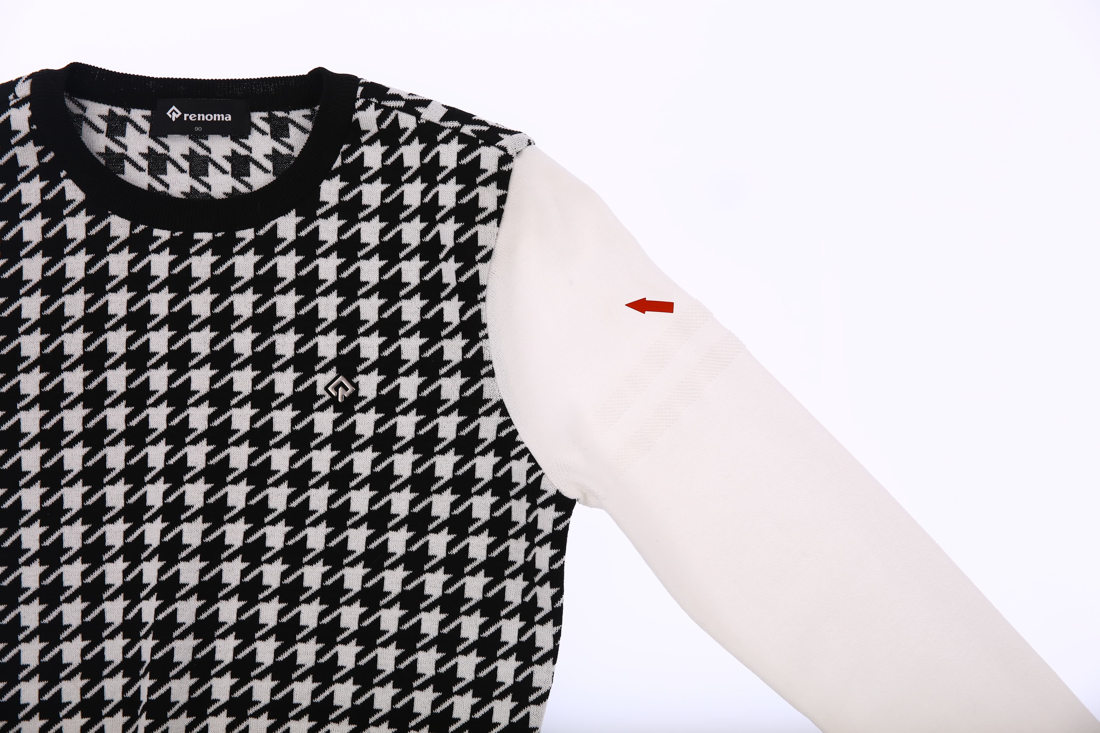 하운드투스 자가드 라운드 니트