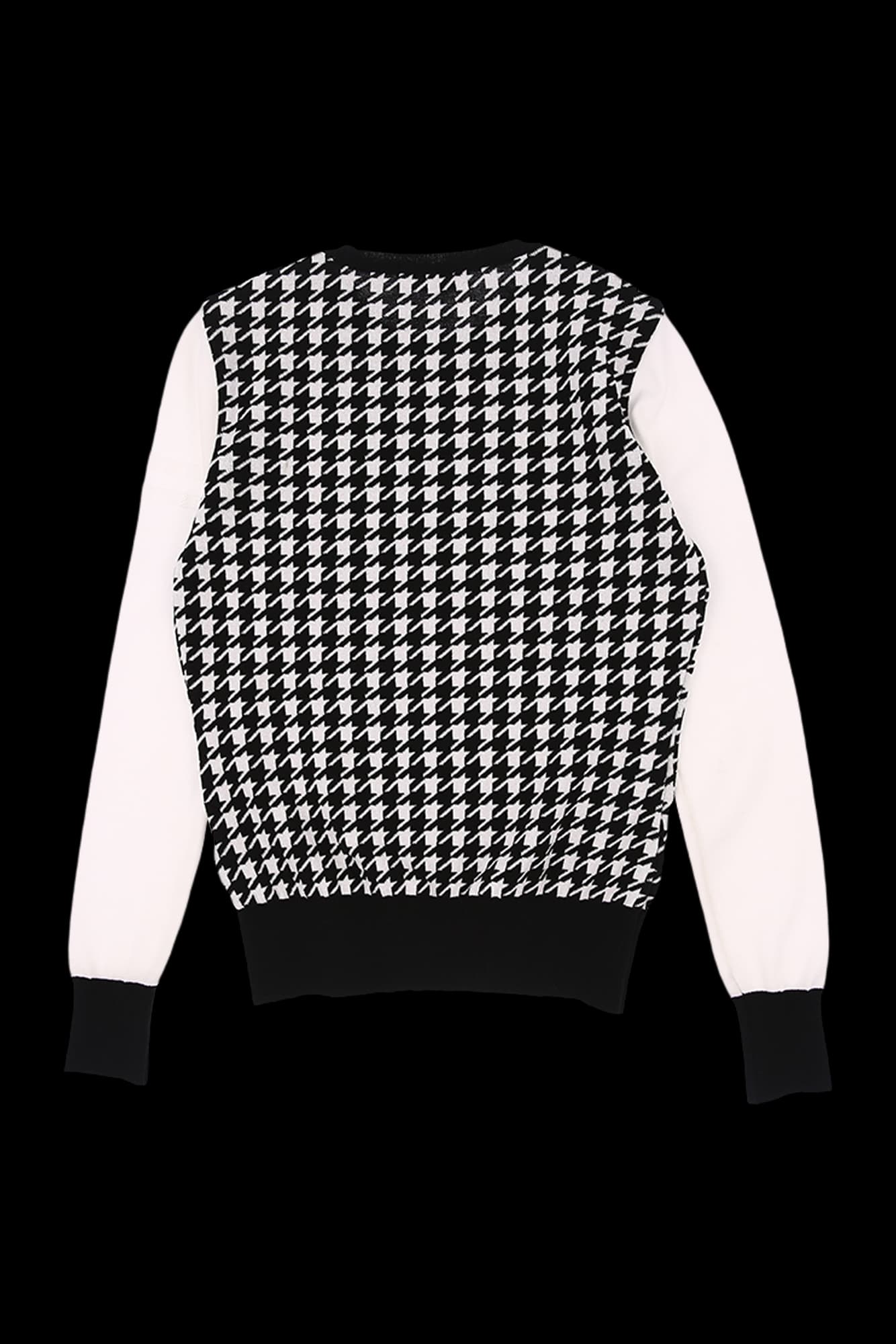 하운드투스 자가드 라운드 니트