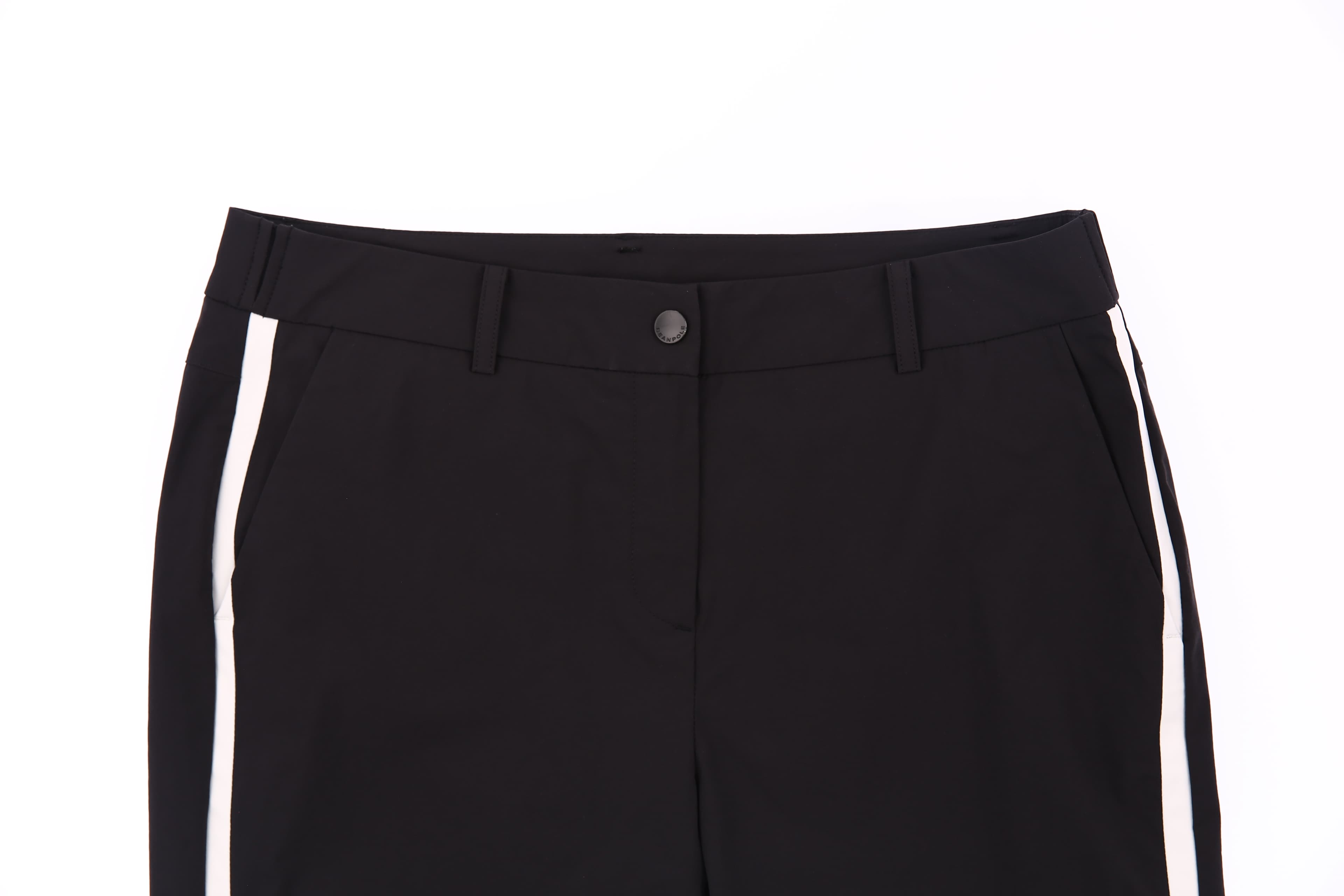 화이트 사선 포인트 바지