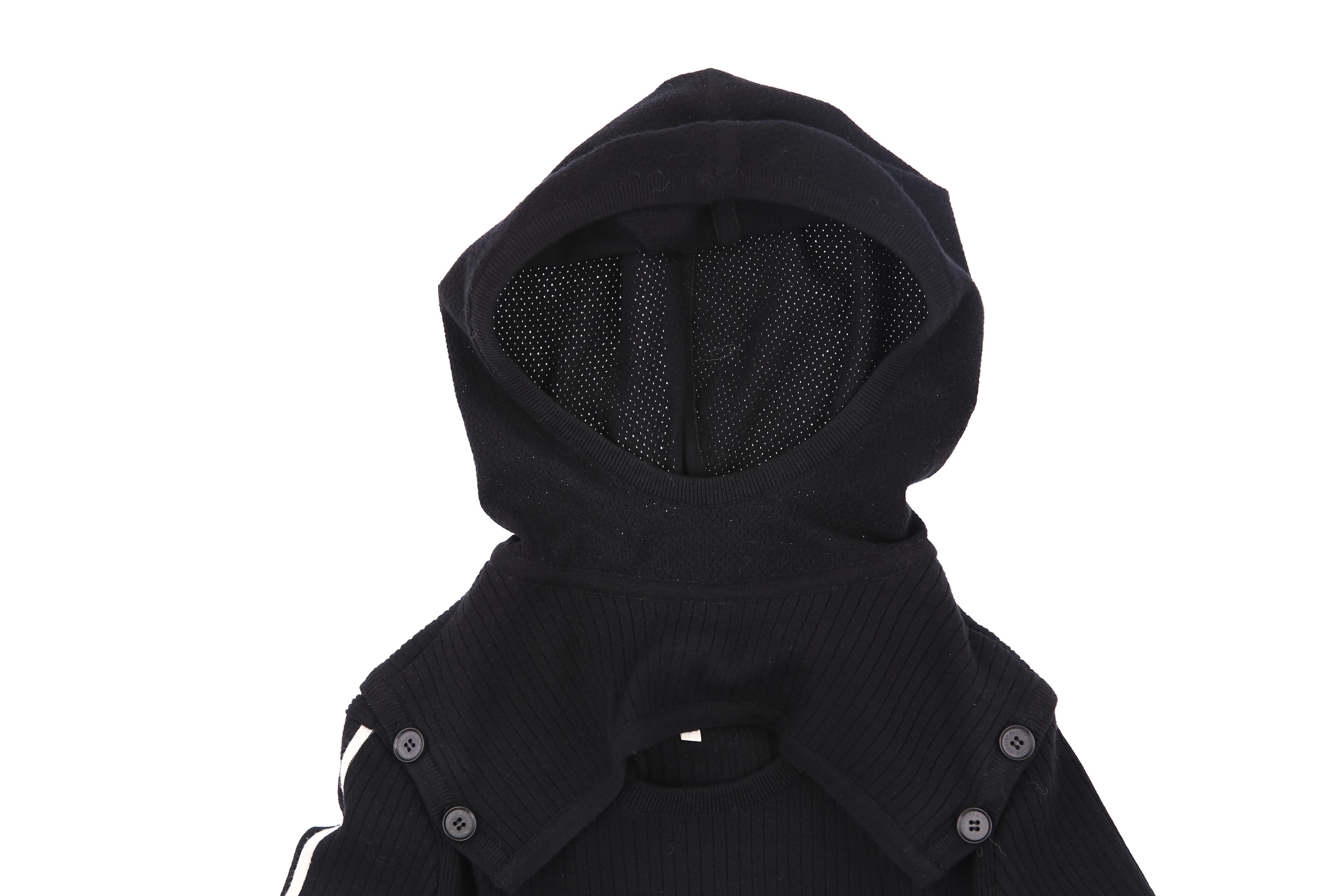 여성 탈착 후드 케이프 니트