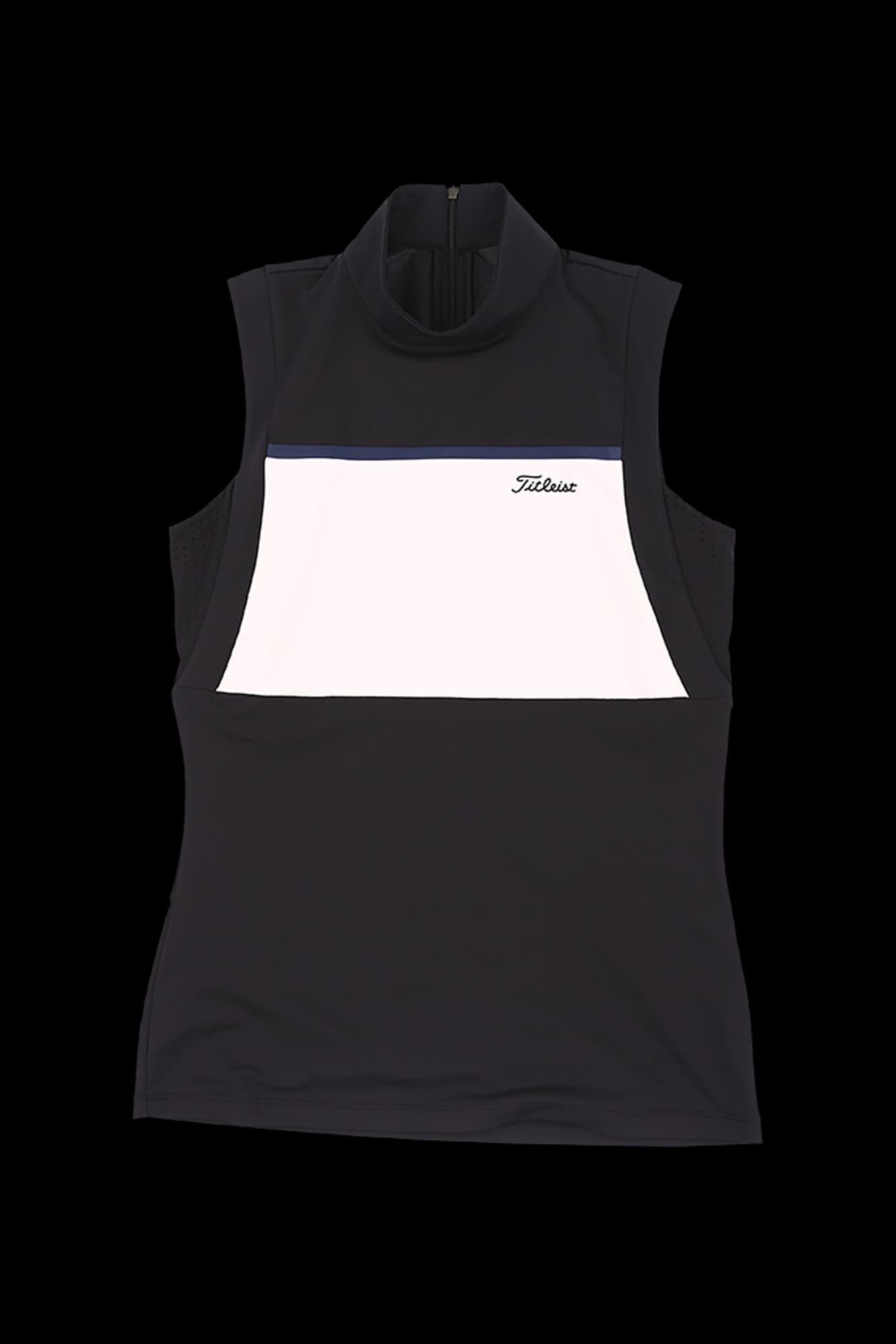 하프넥 민소매 티셔츠