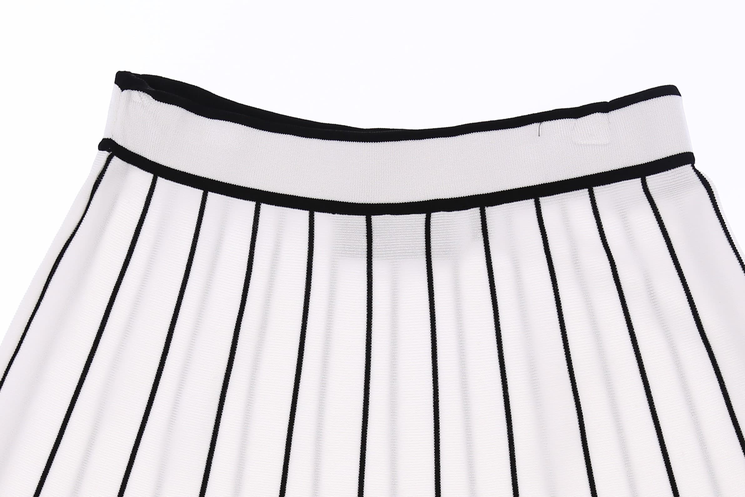 스트라이프 니트 스커트