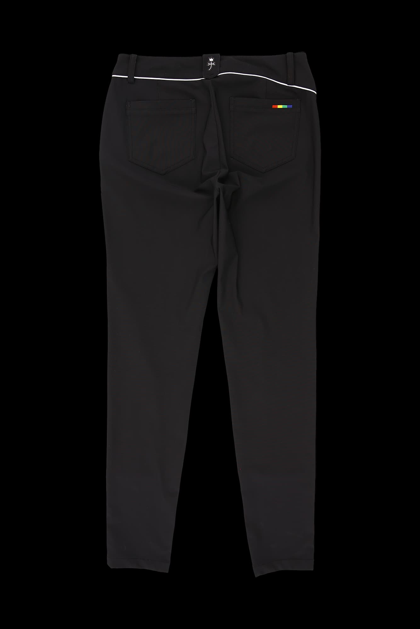 사이드 버튼 슬림핏 팬츠