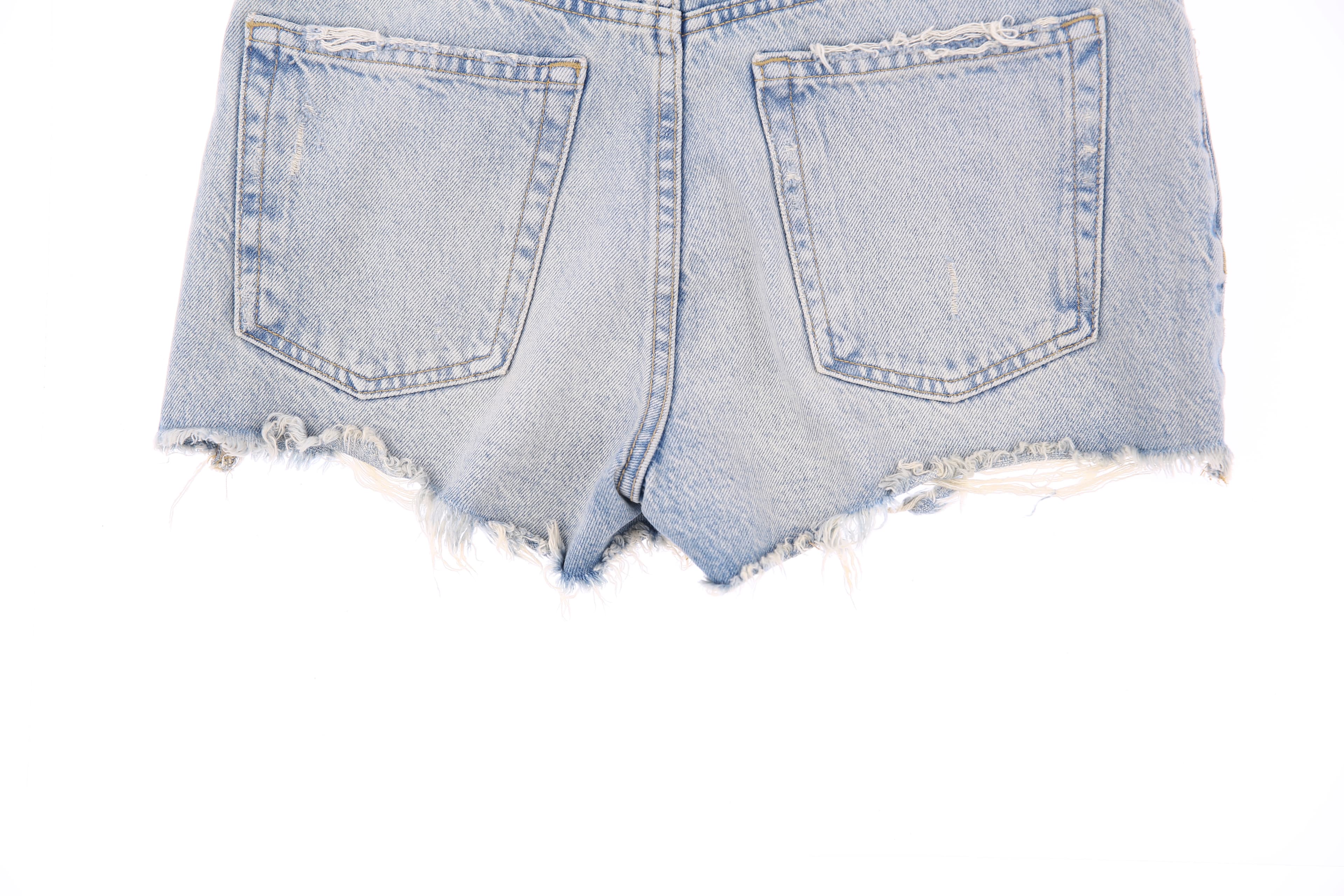 데미지 워싱 숏 데님 스커트