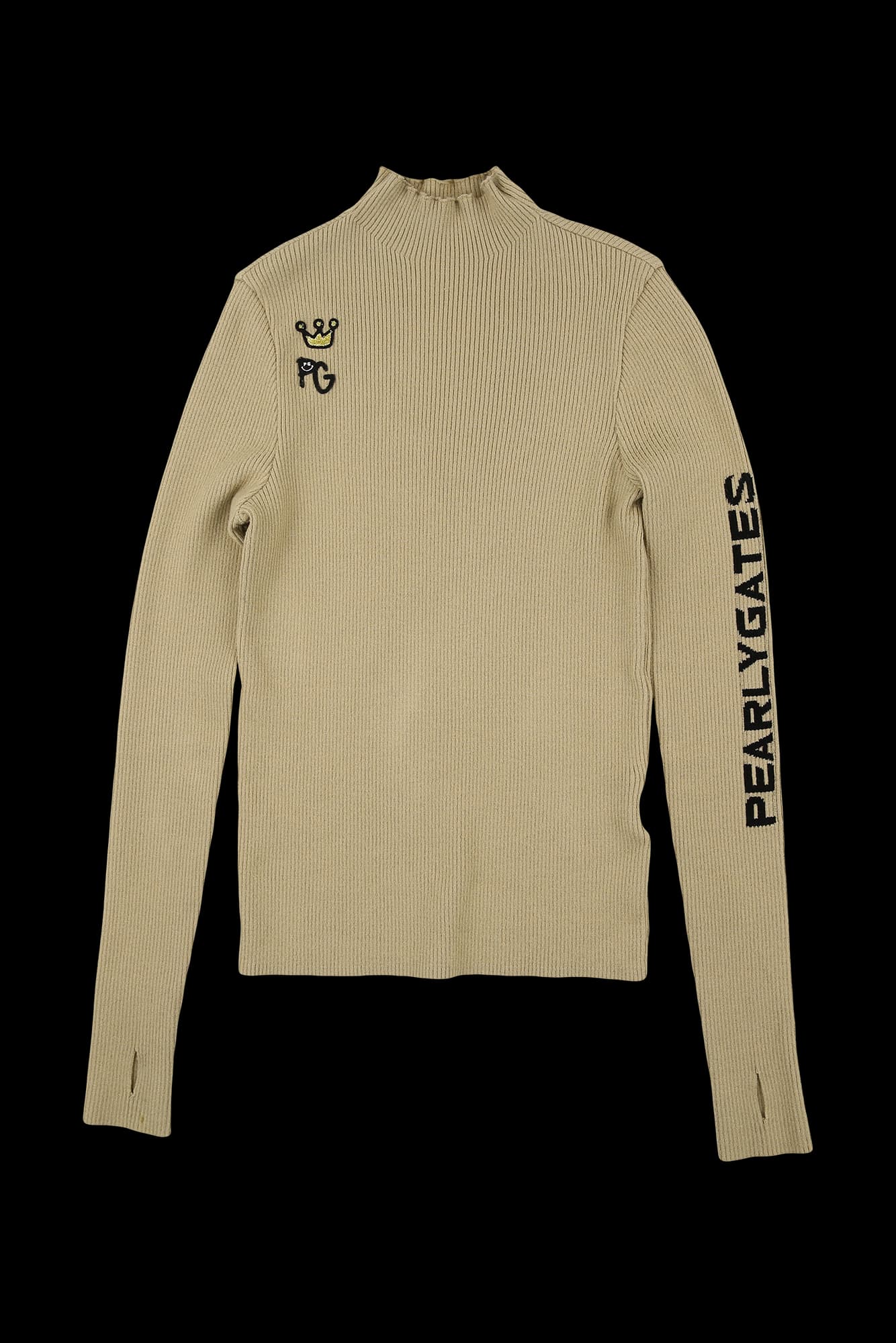 프릴넥 골지 긴팔 니트