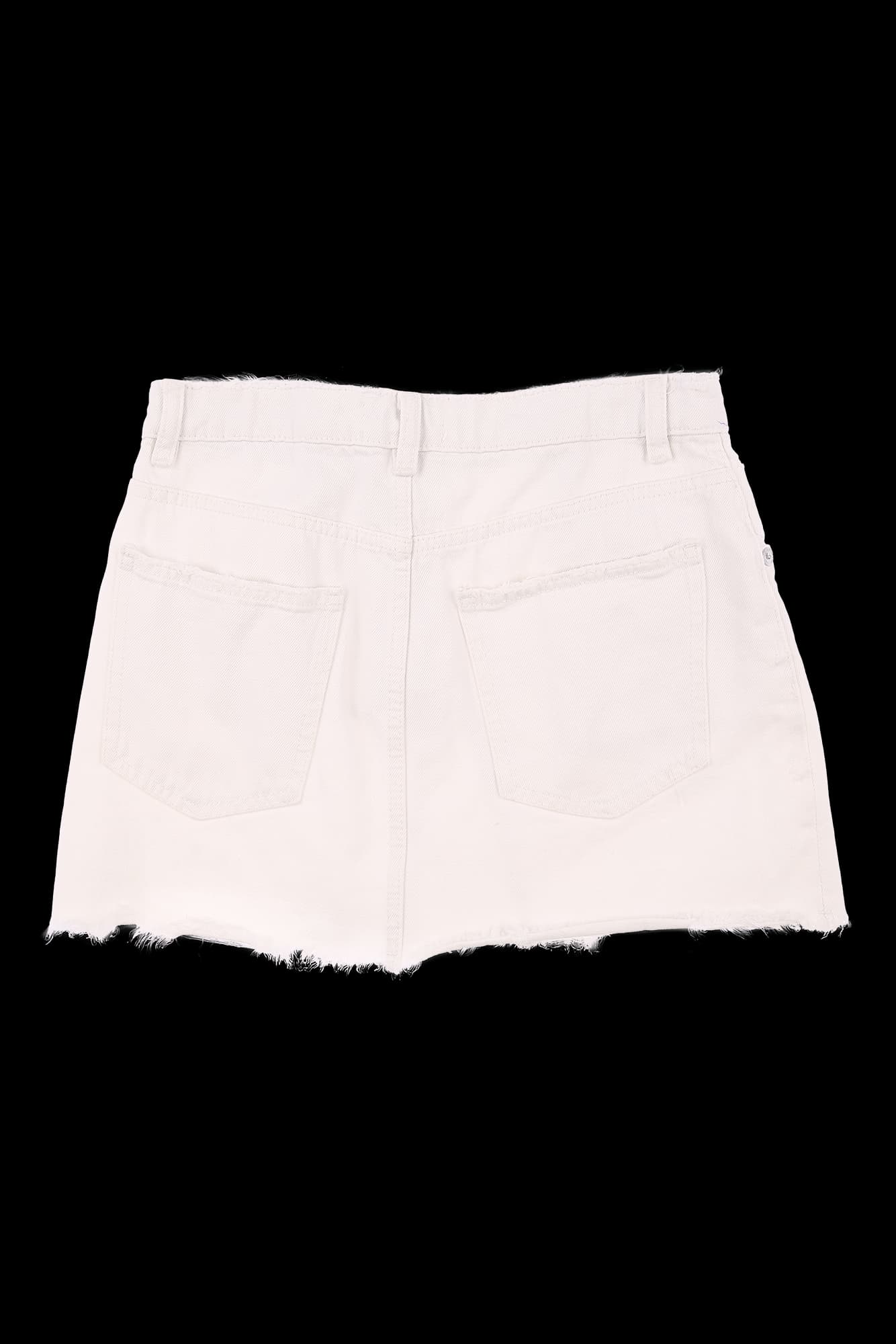 데미지 코튼 스커트