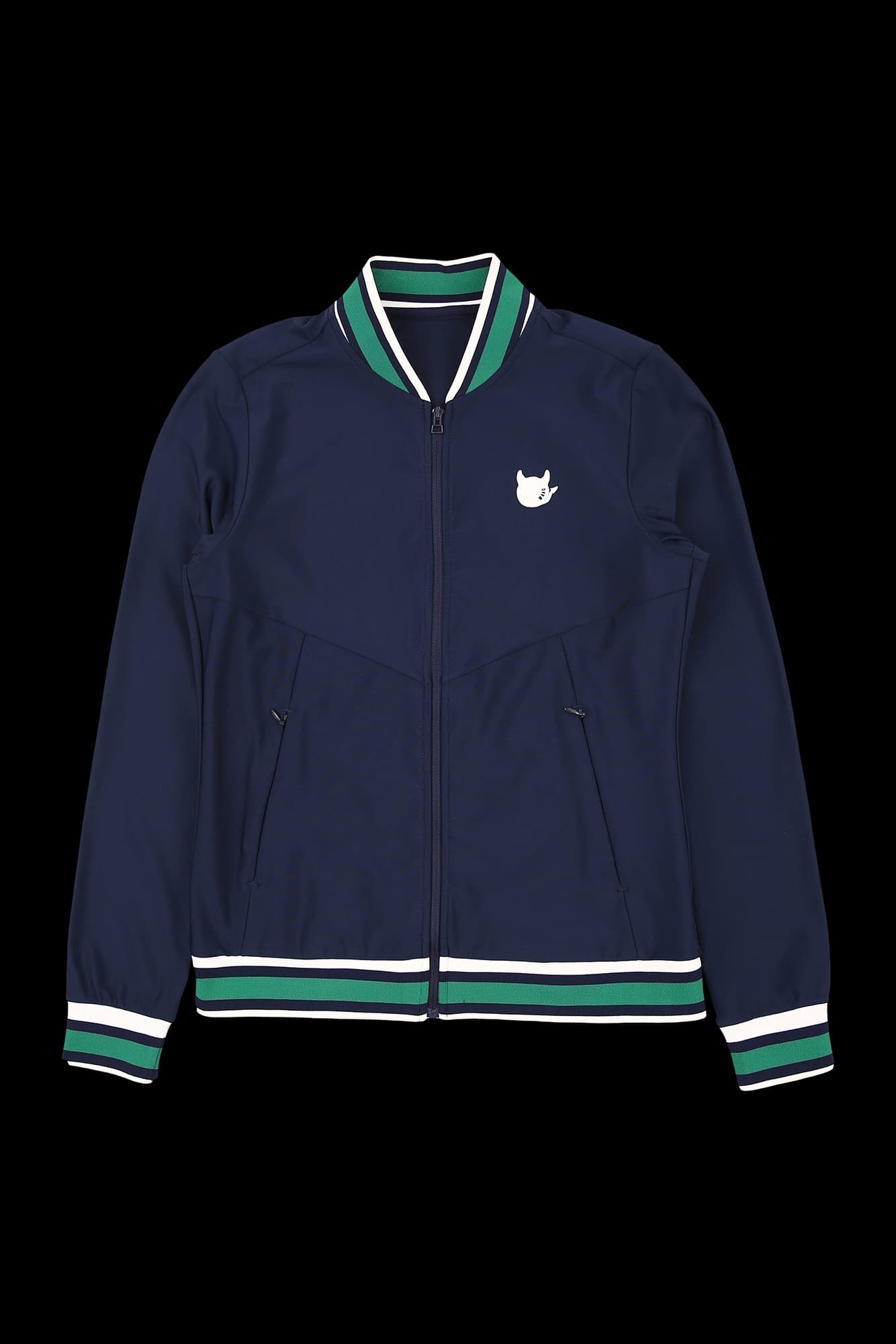 배색 스트라이프 집업