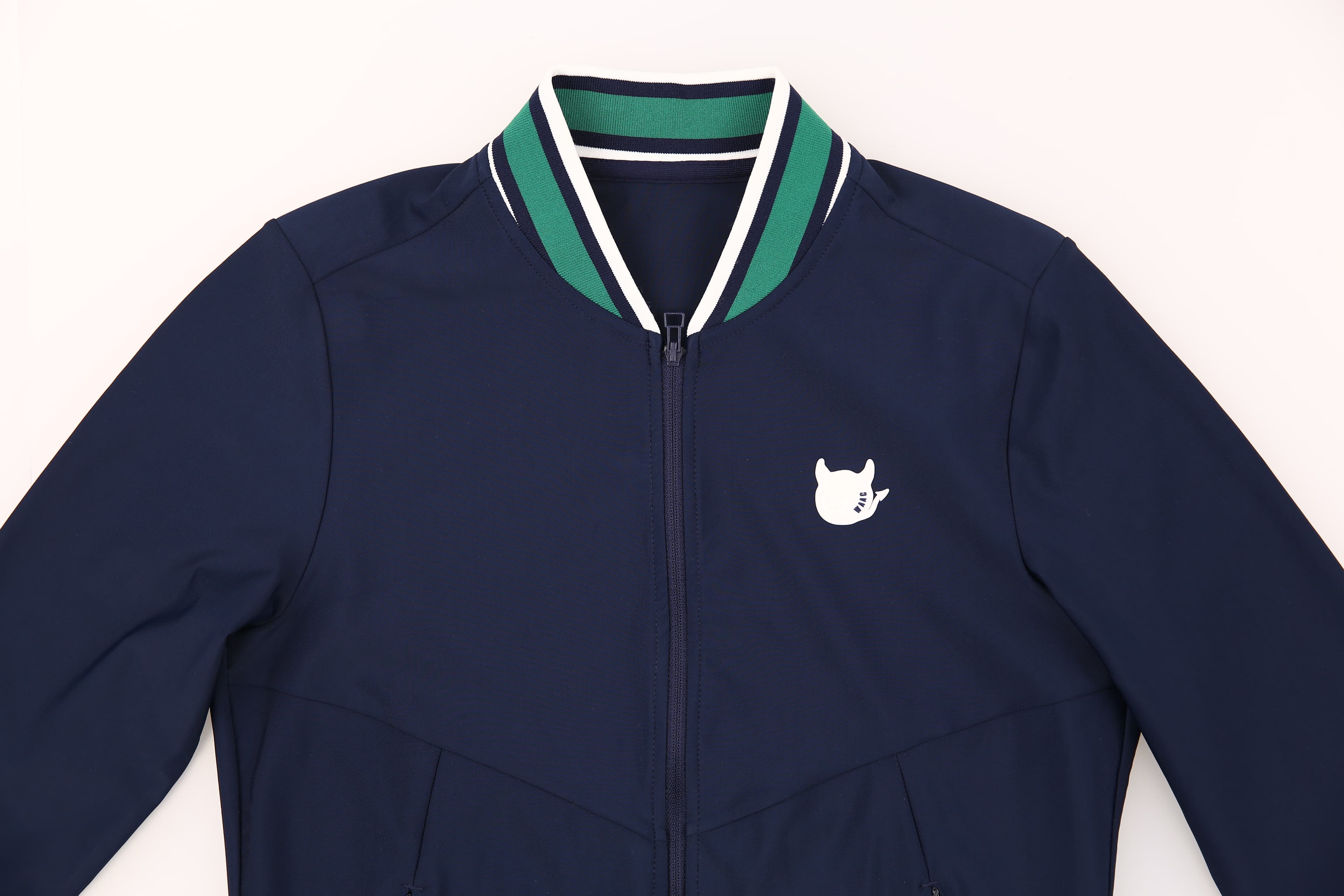 배색 스트라이프 집업