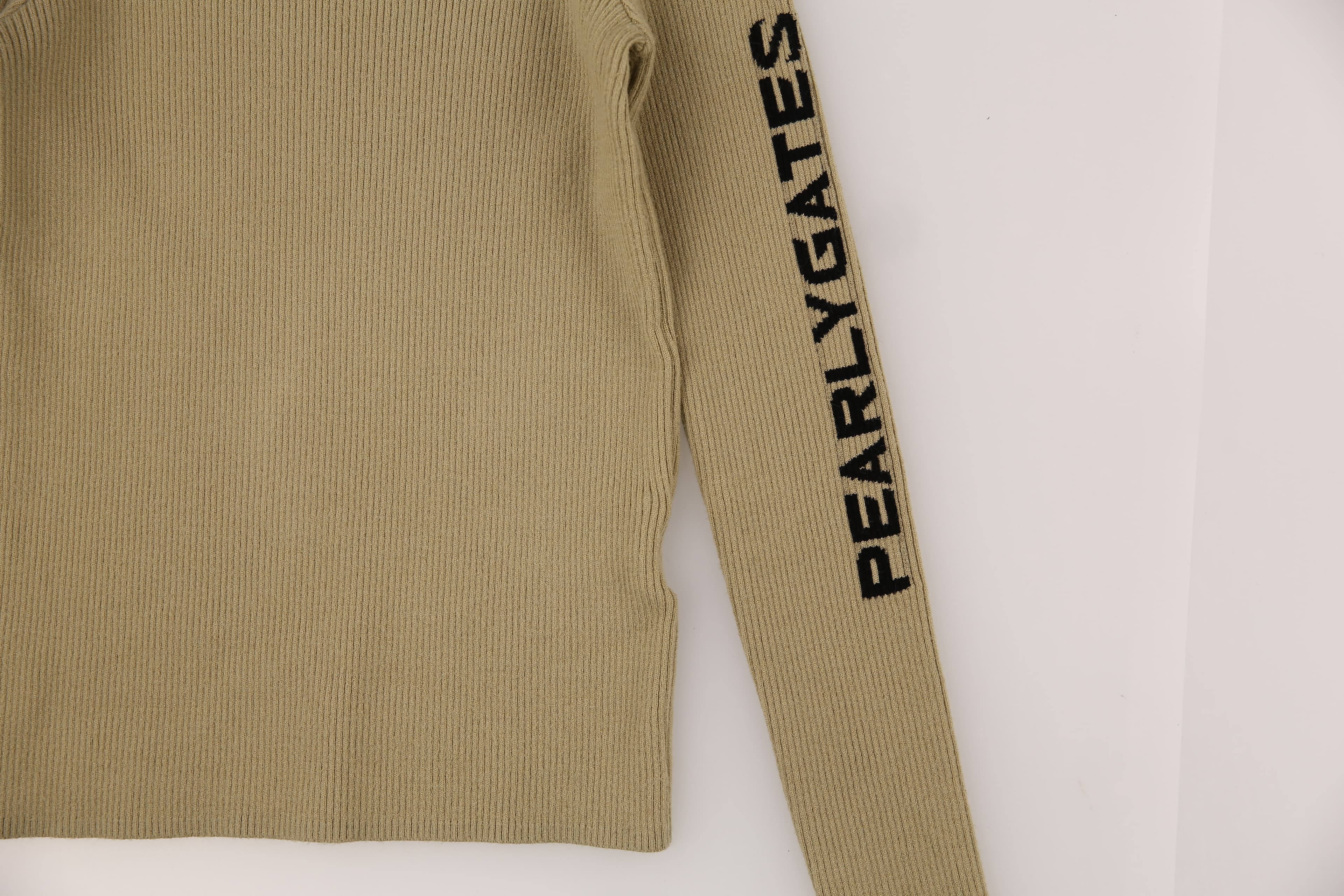 프릴넥 골지 긴팔 니트