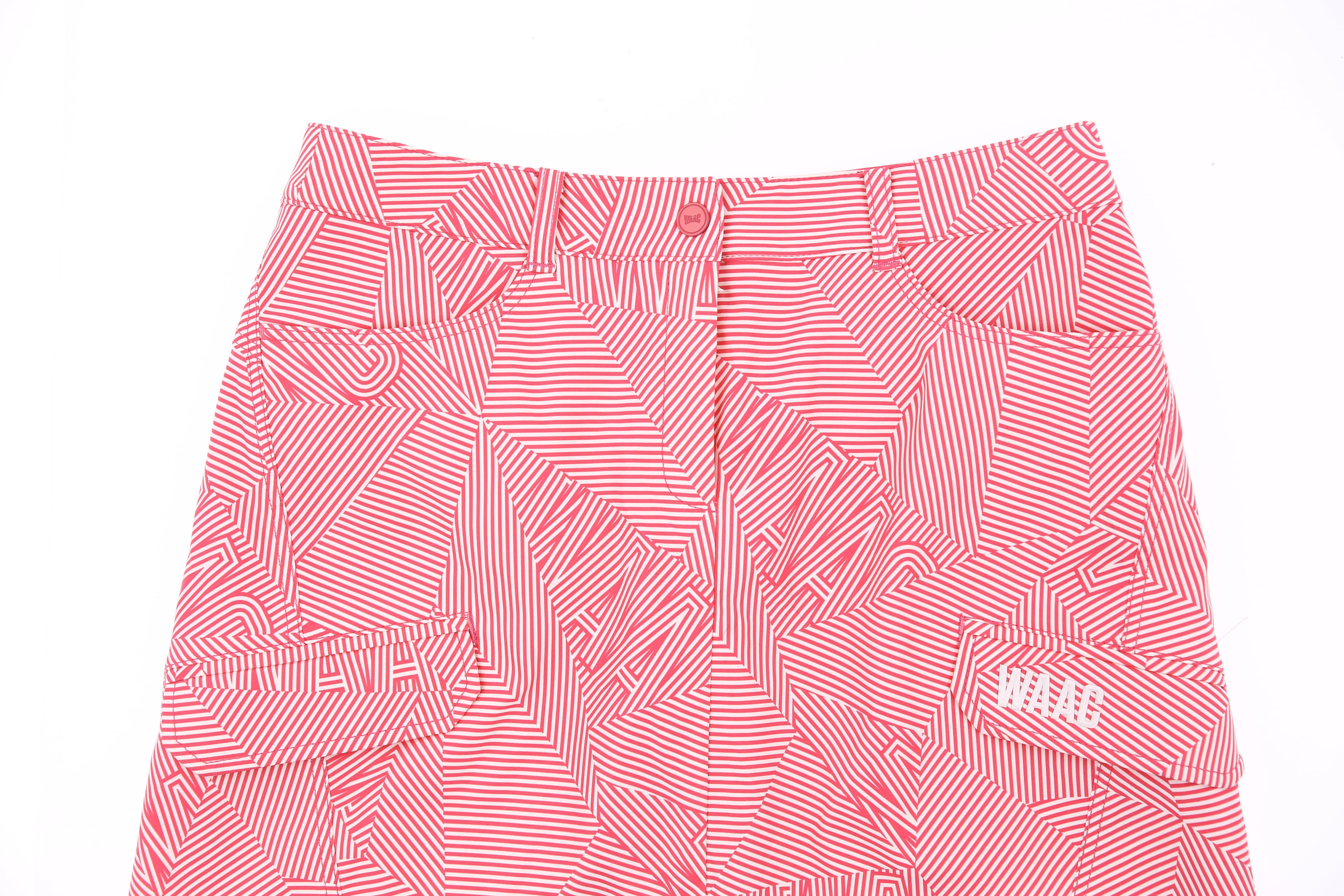 패턴 슬림 포켓 스커트