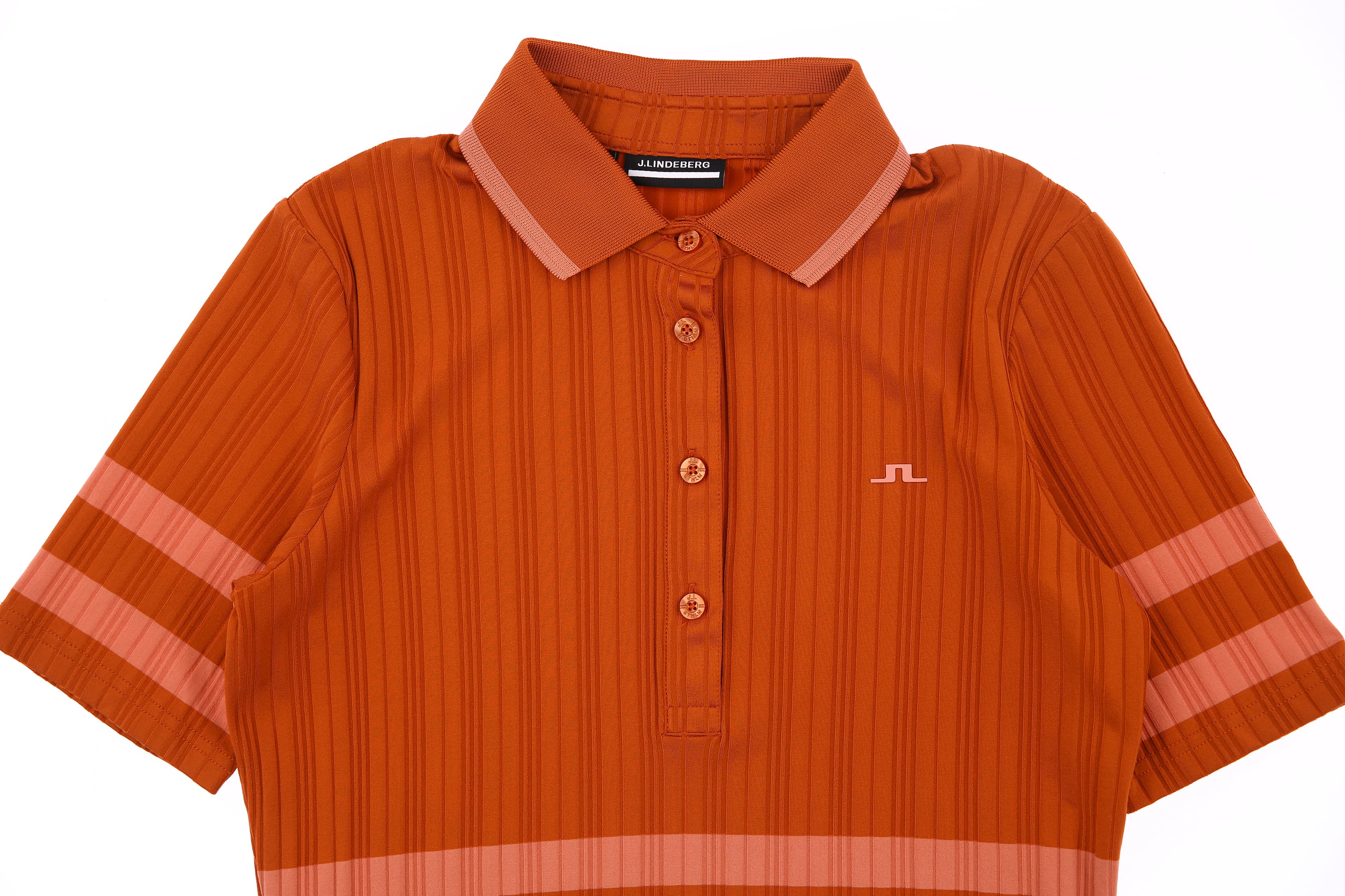 골지 스트라이프 카라 반팔 티셔츠