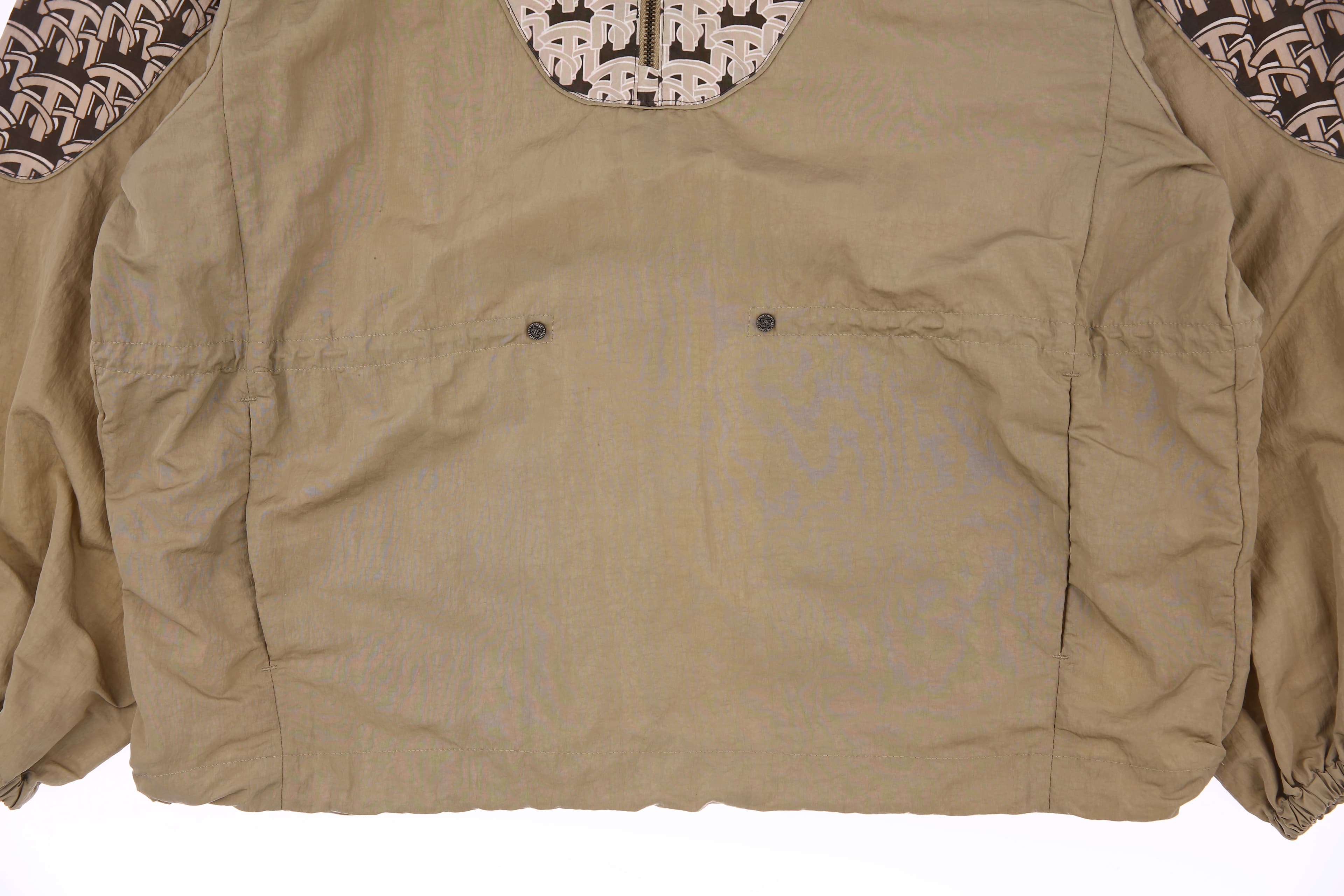 타임 로고 후드 하프집업