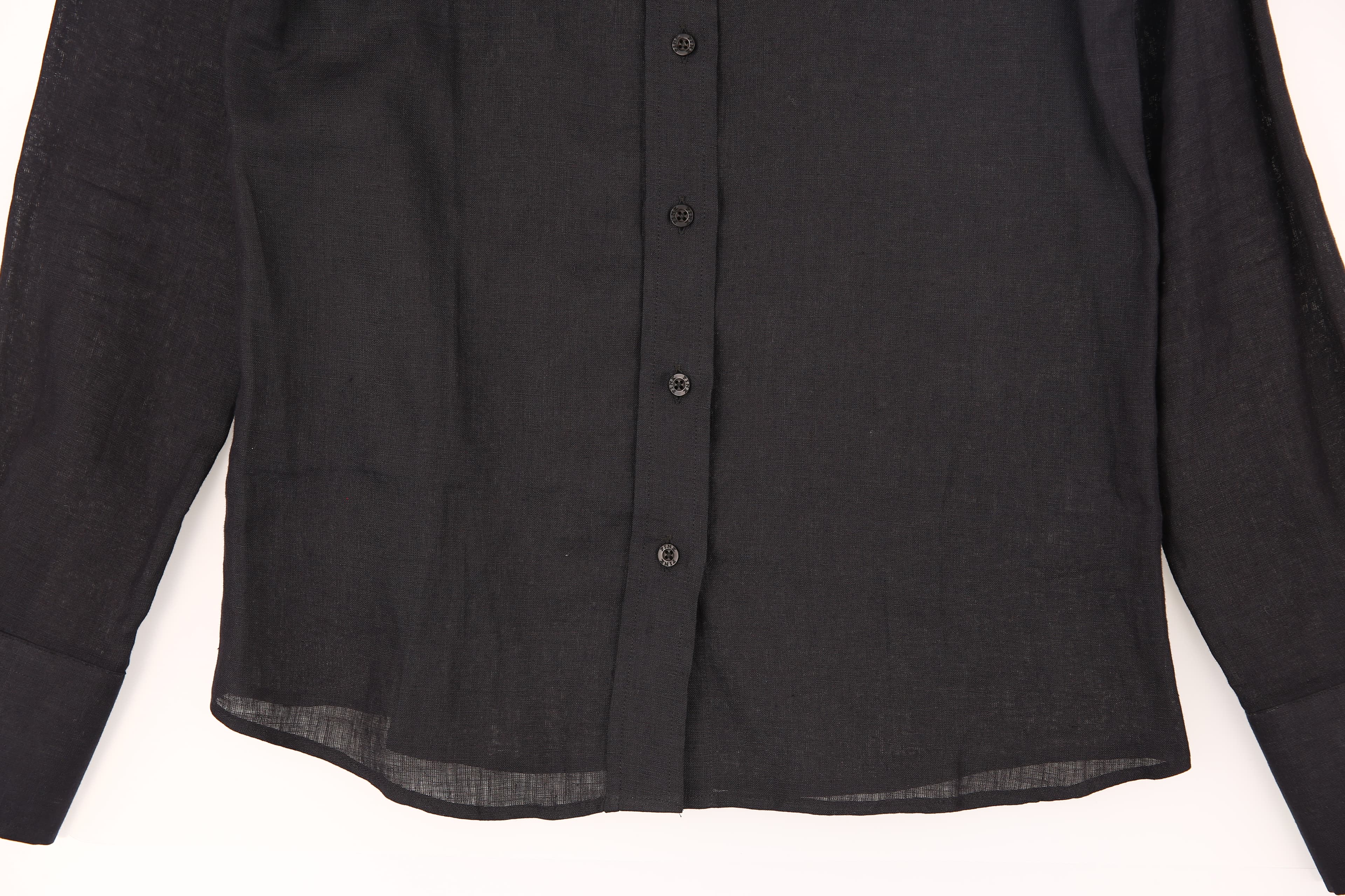 시스루 린넨 긴팔 셔츠