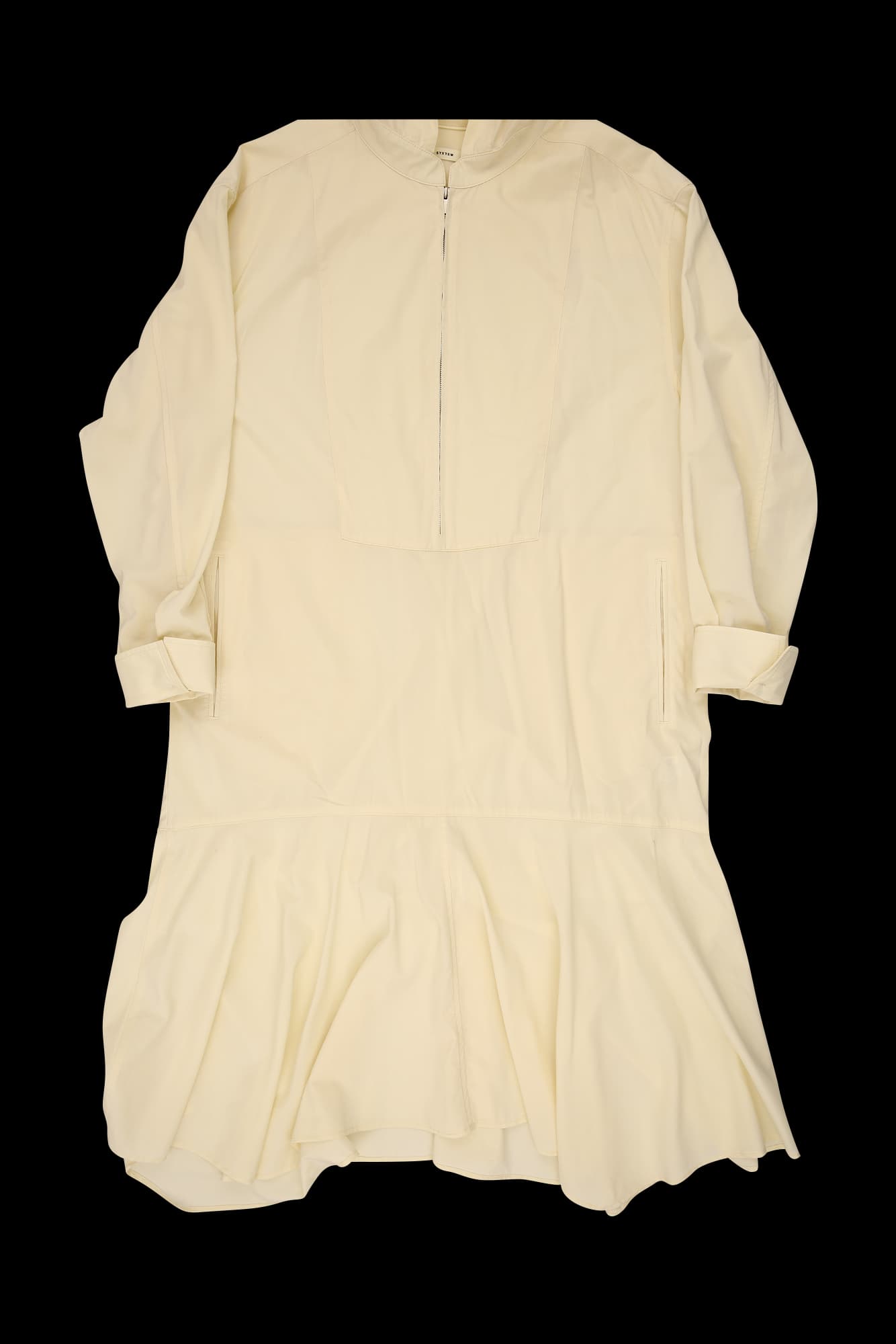 하프 집업 후드 드레스