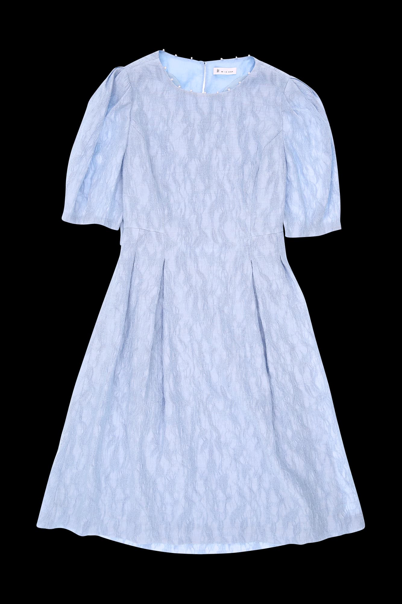 퍼프 소매 원피스