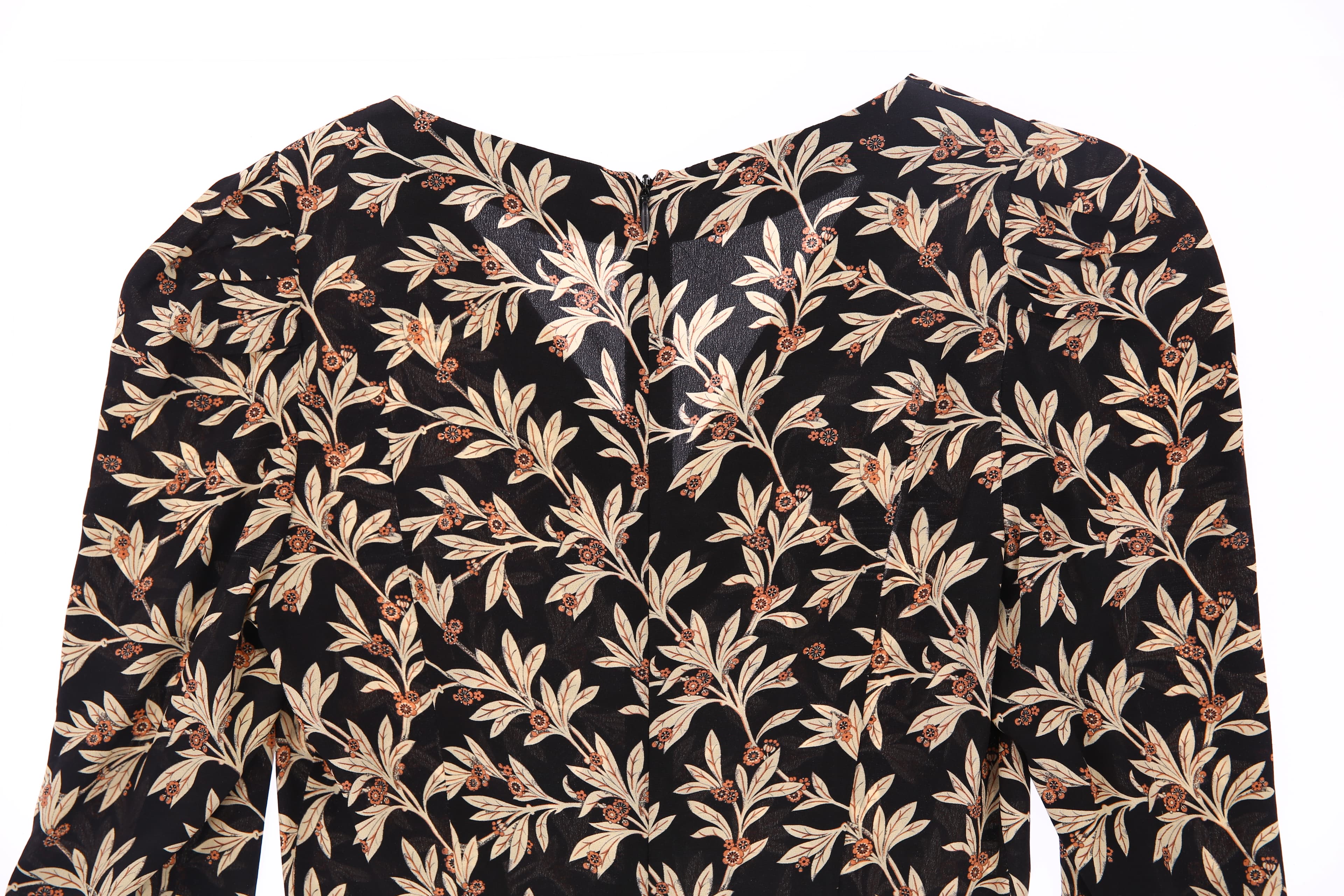 플라워 패턴 쉬폰 원피스