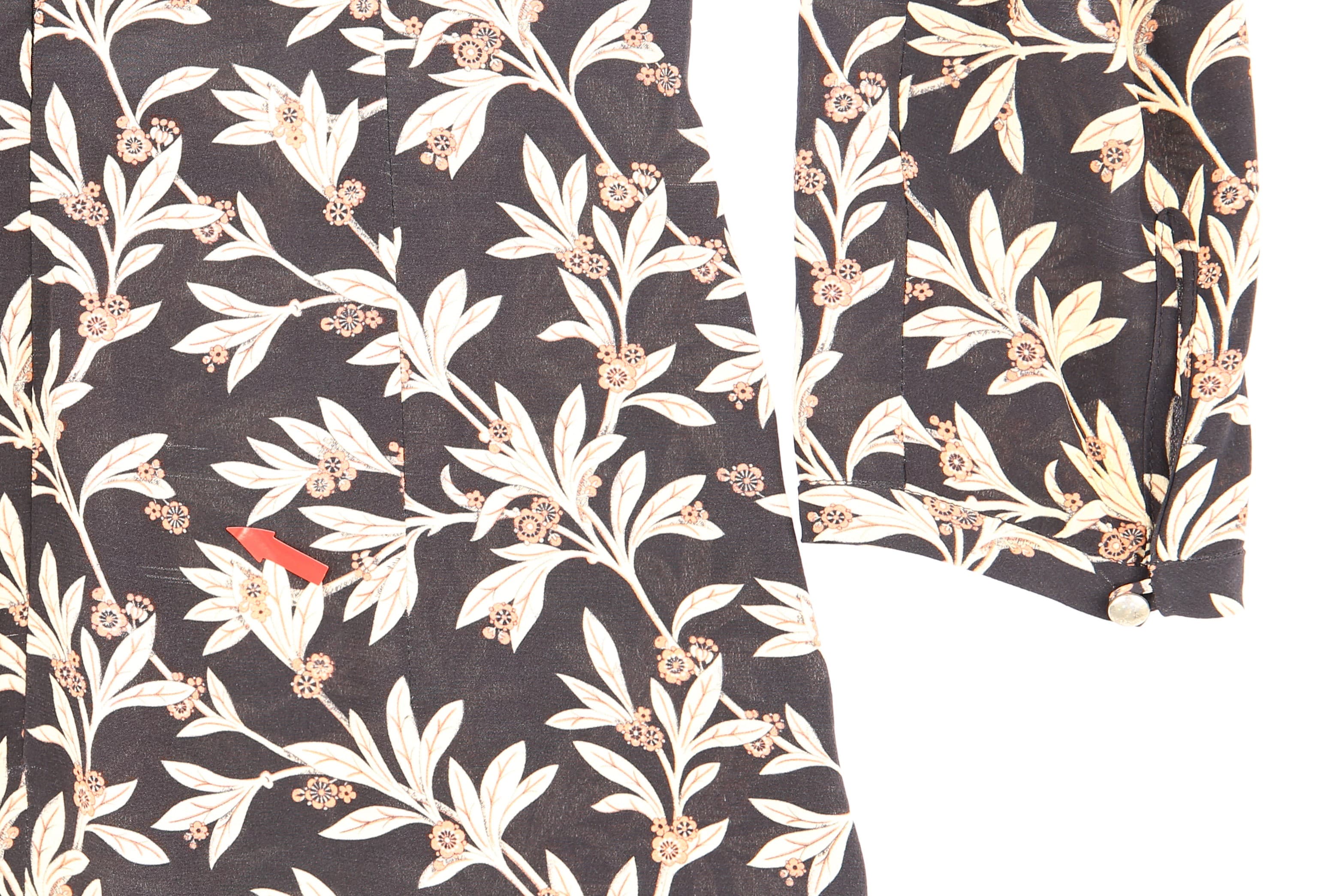 플라워 패턴 쉬폰 원피스