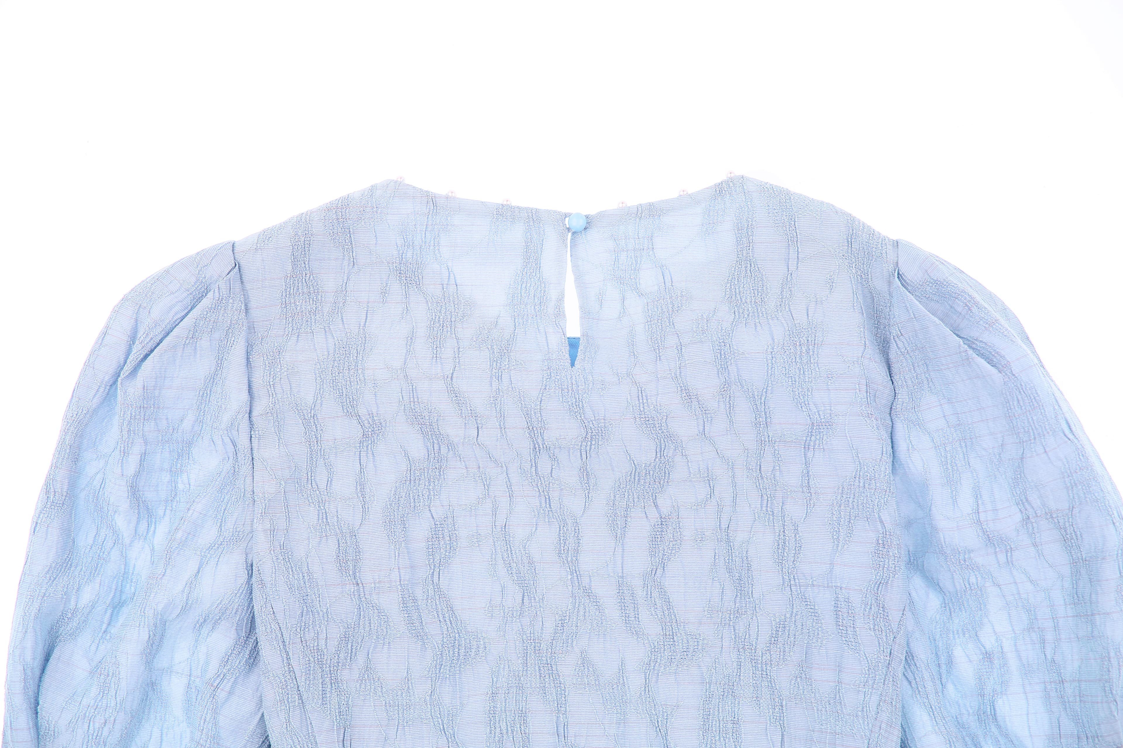 퍼프 소매 원피스