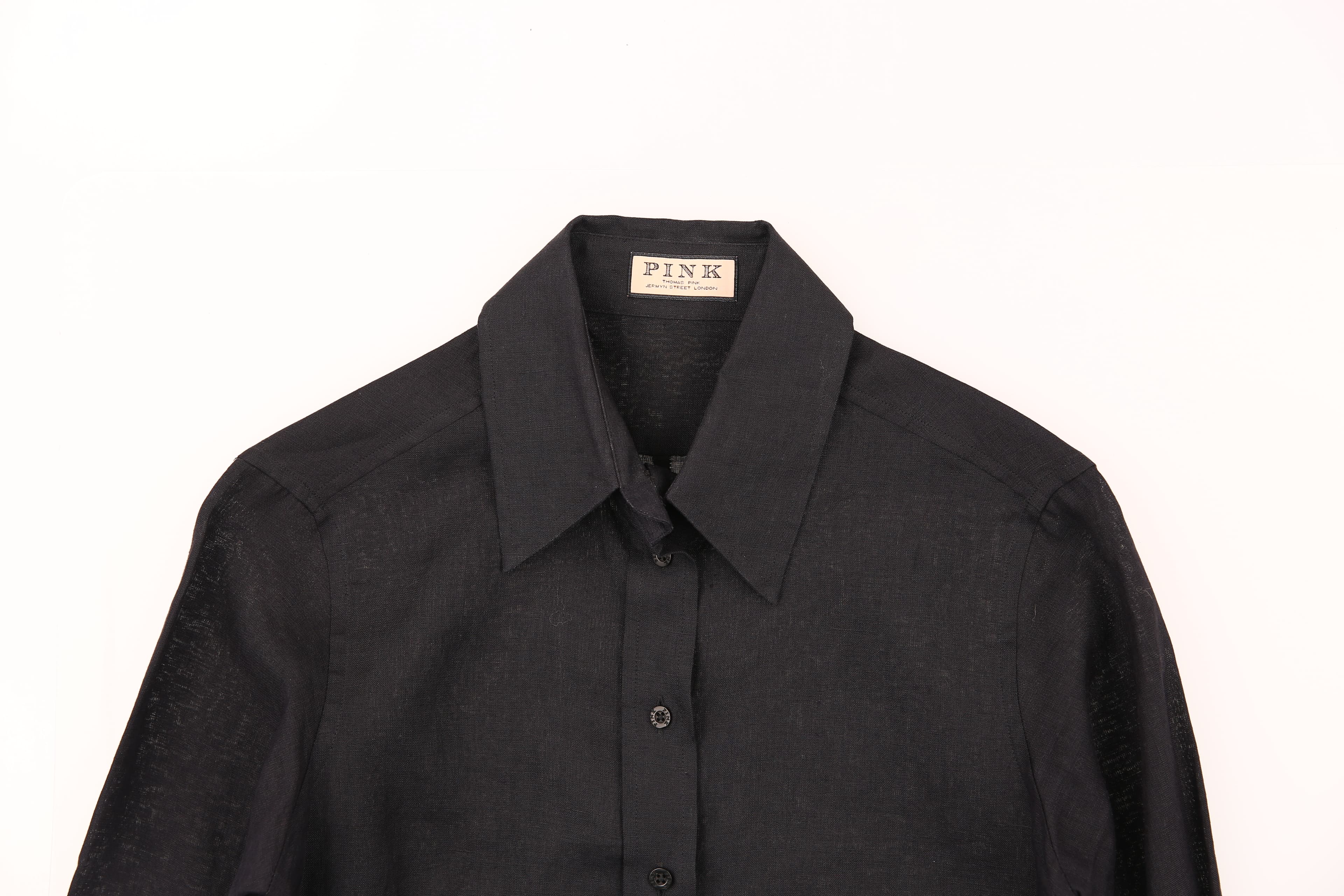 시스루 린넨 긴팔 셔츠