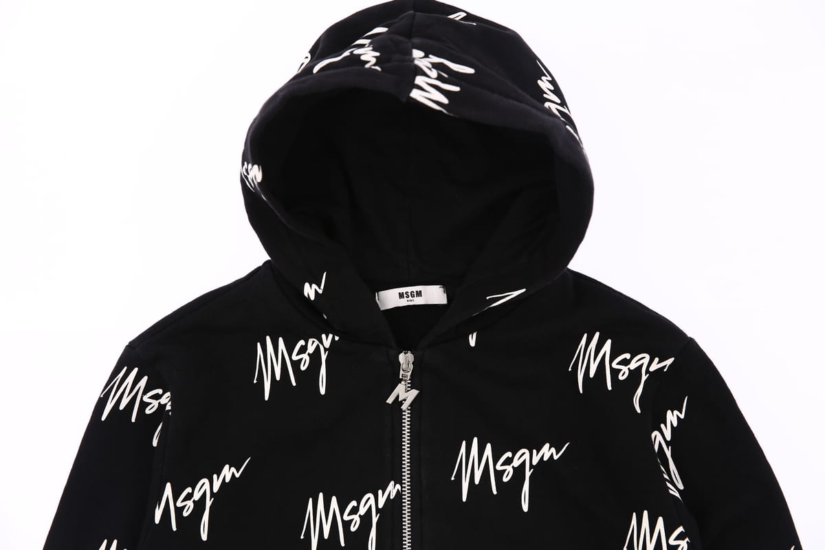 로고 프린팅 후드 집업