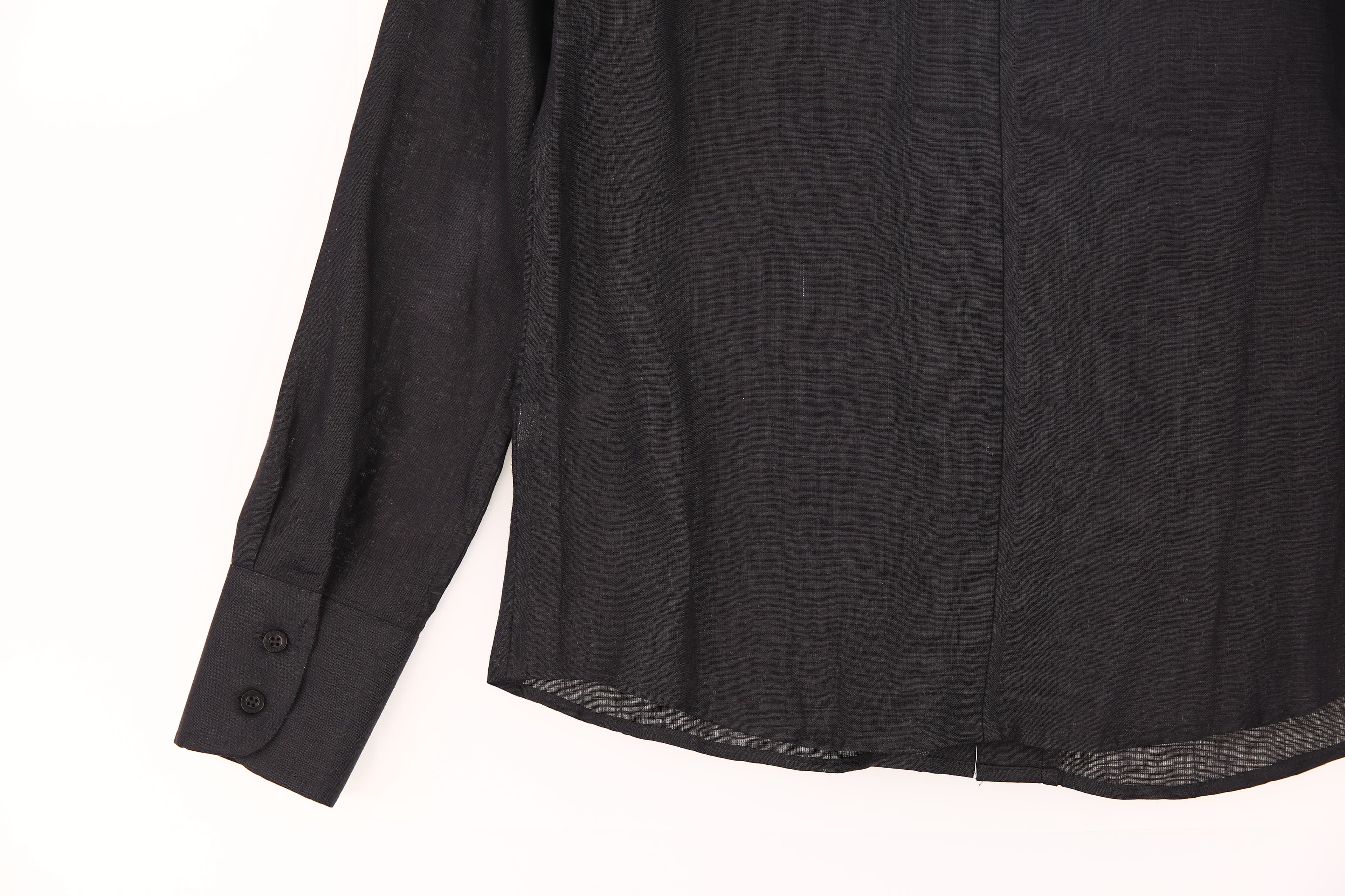 시스루 린넨 긴팔 셔츠