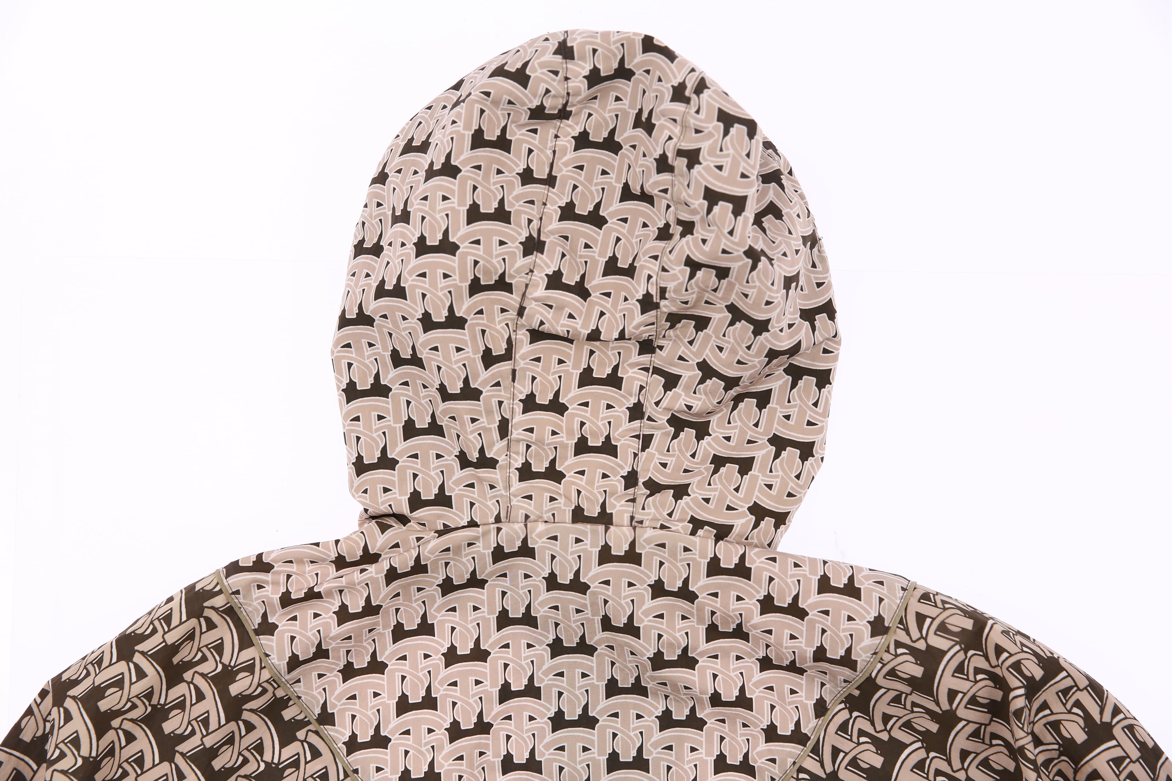 타임 로고 후드 하프집업