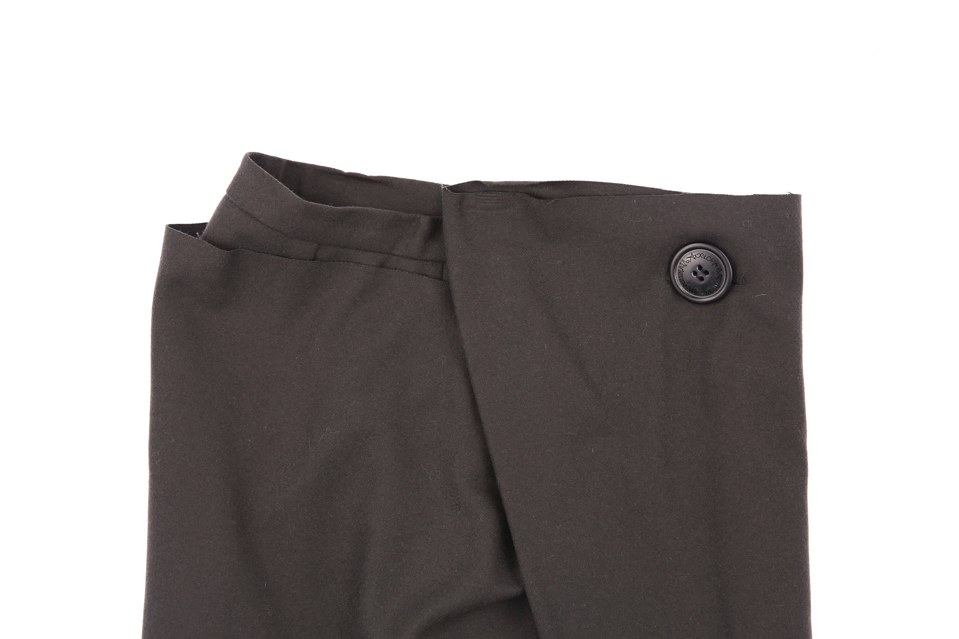 컷팅 랩 모직 스커트