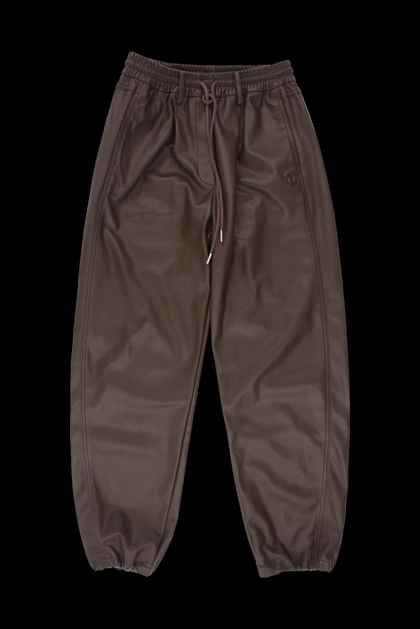 허리 밴딩 페이크레터 바지