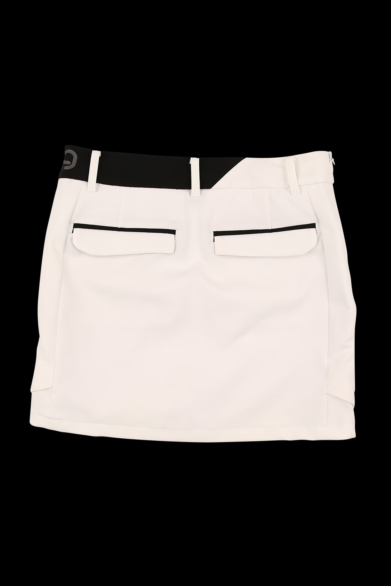 배색 큐롯 스커트