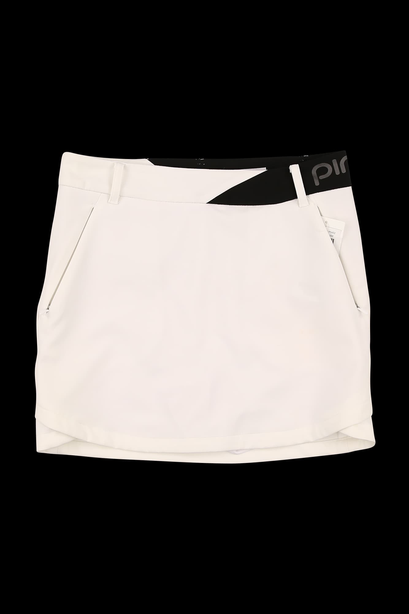 배색 큐롯 스커트