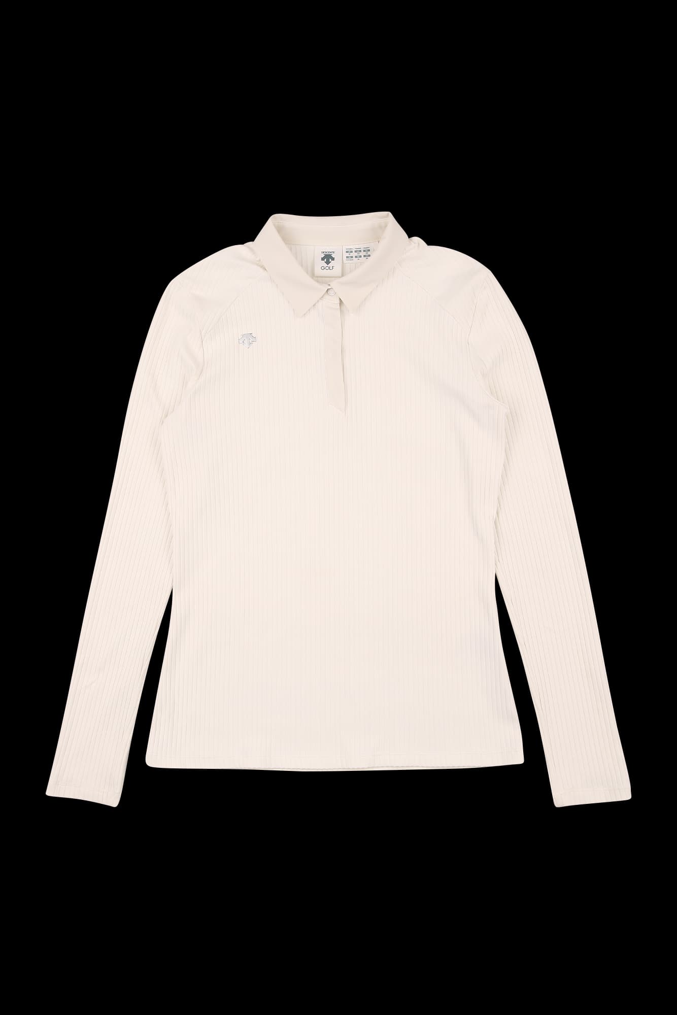 카라 골지 긴팔 티셔츠