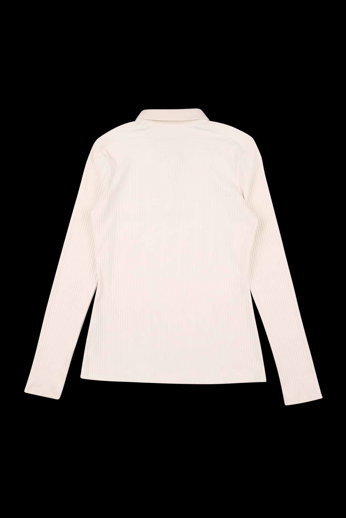 카라 골지 긴팔 티셔츠