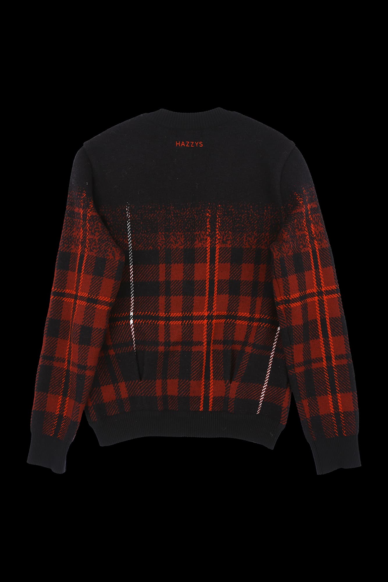 체크 집업 니트 가디건