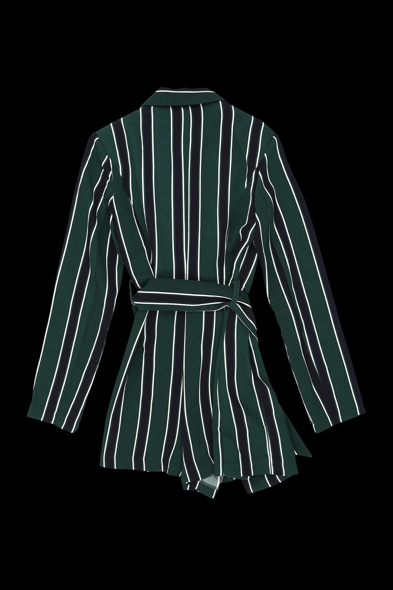 스트라이프 허리 스트링 점프수트